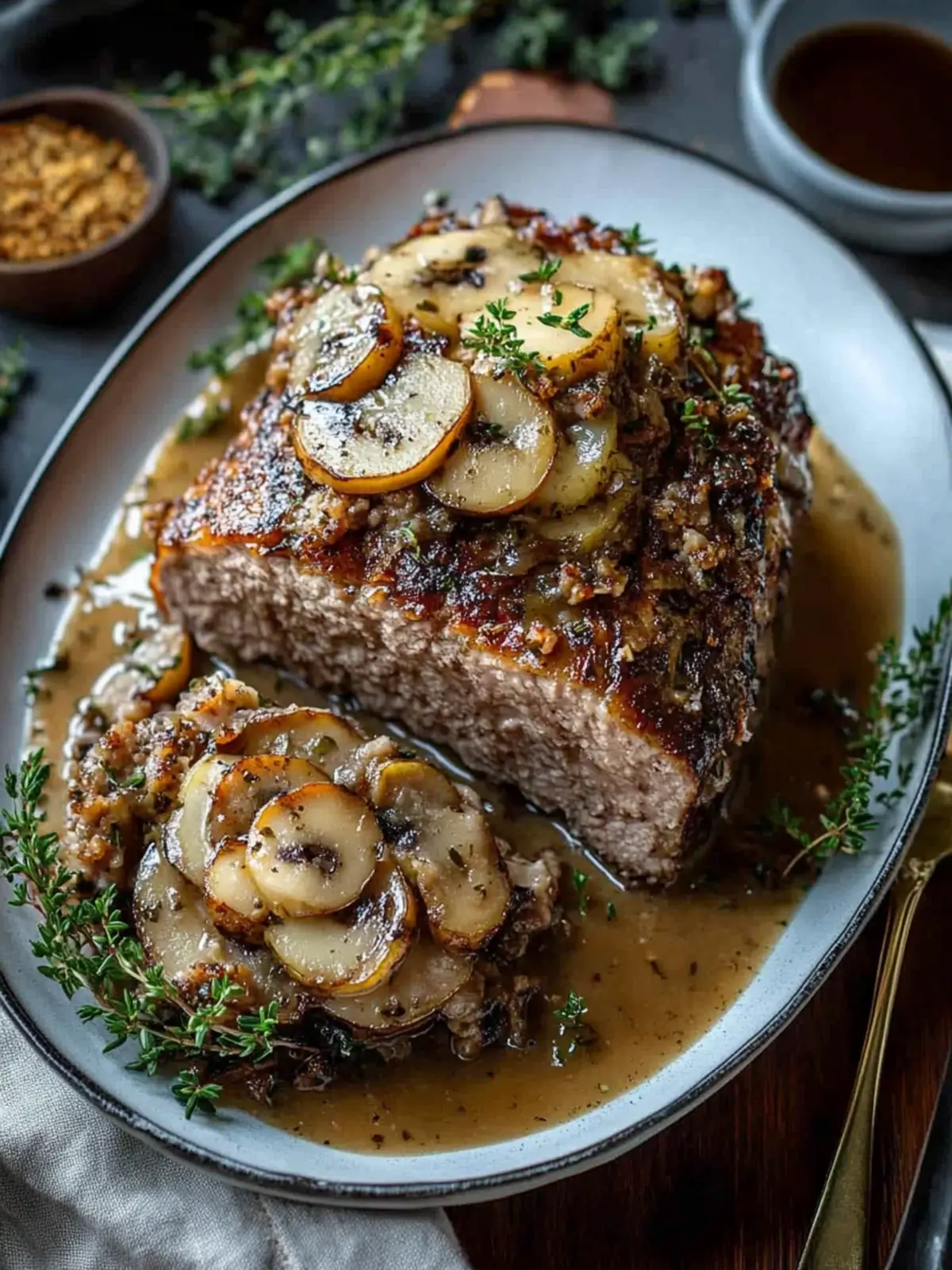Klassischer Hackbraten mit Pilzsauce – Ein Komfortessen, das begeistert 4 Klassischer Hackbraten mit reichhaltiger Pilzsauce – Komfortessen vom Feinsten