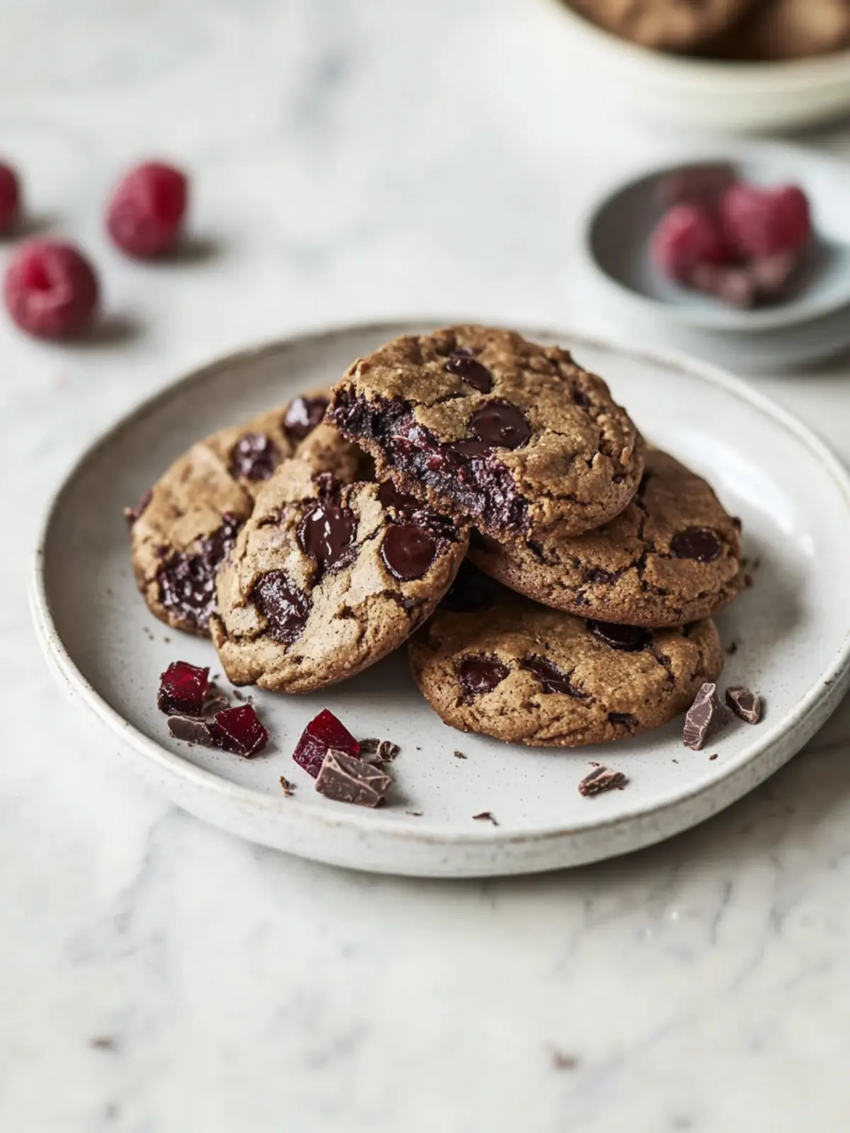 Braune Butter Kirsche Schokoladenstückchen Kekse für Genießer 4 Braune Butter Kirsche Schokoladenstückchen Kekse
