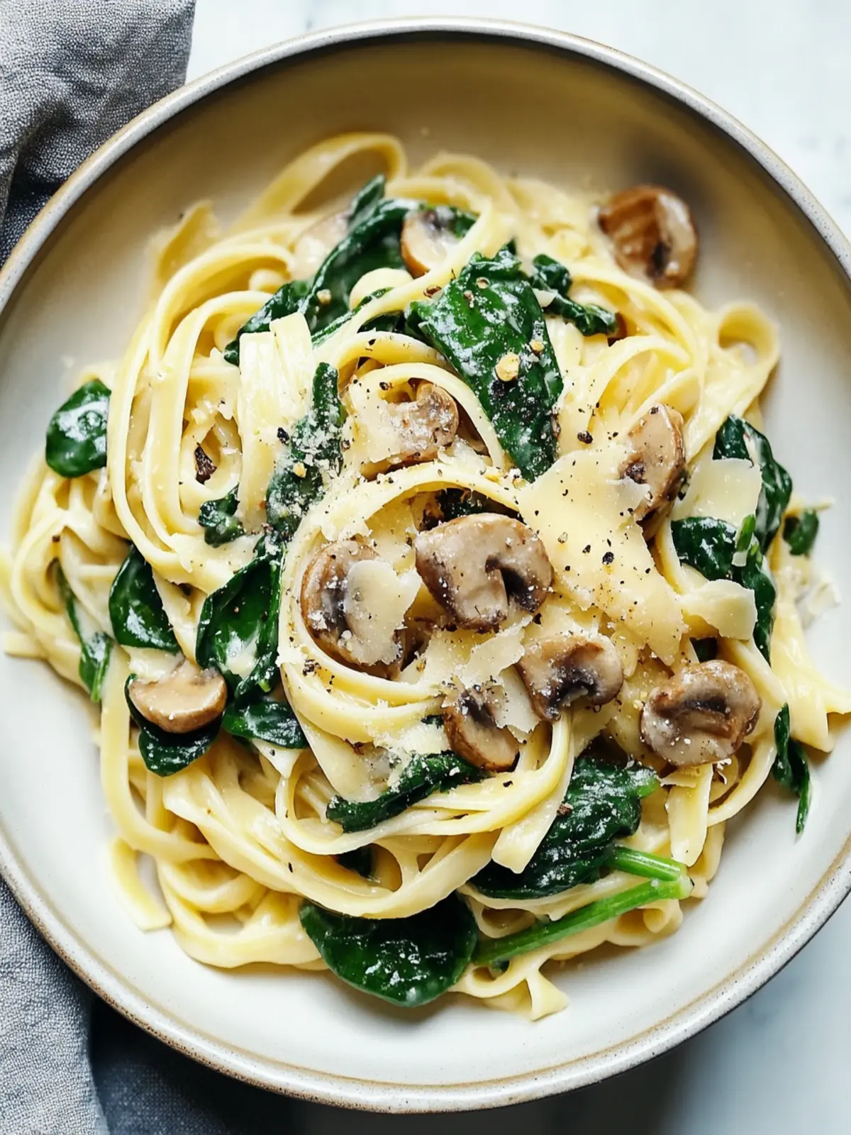 Cremige Spinat- und Pilzpaste: Schnell & Unglaublich Lecker 4 Cremige Spinat- und Pilzpaste