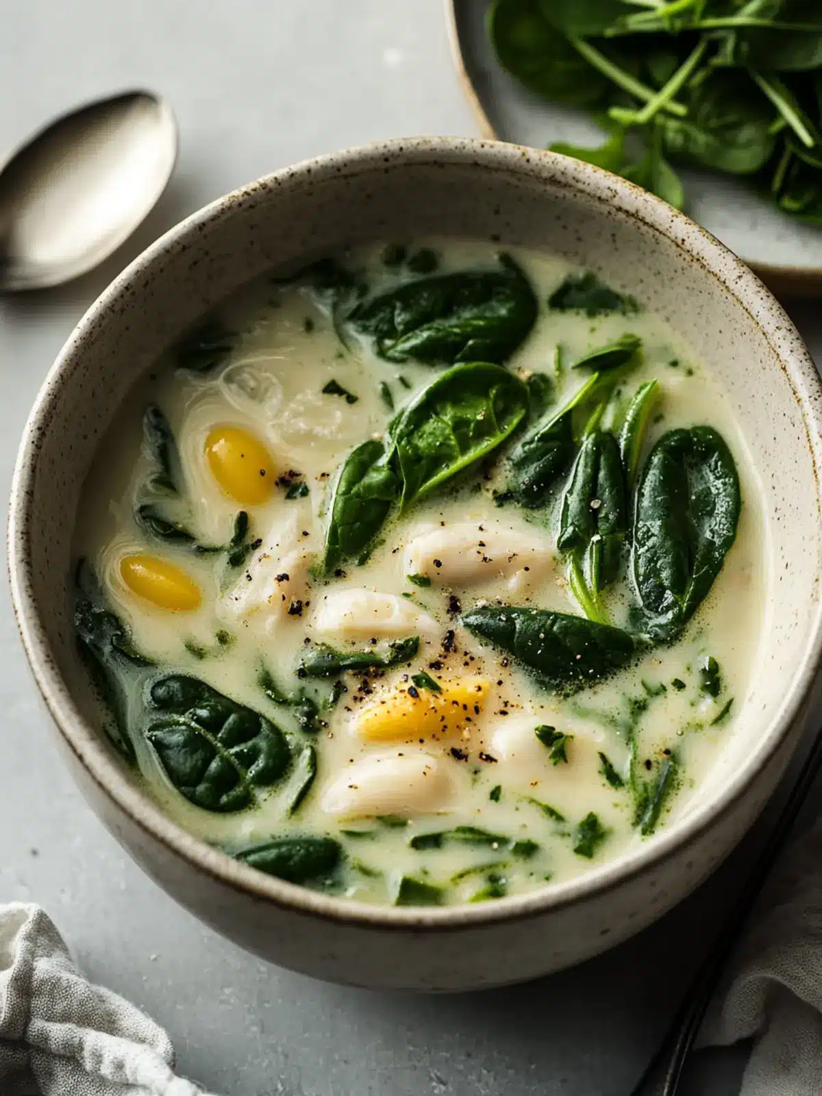 Reiche Spinat Artischocken Weiße Bohnen Suppe für Wohlfühlmomente 2 Spinat Artischocken Weiße Bohnen Suppe