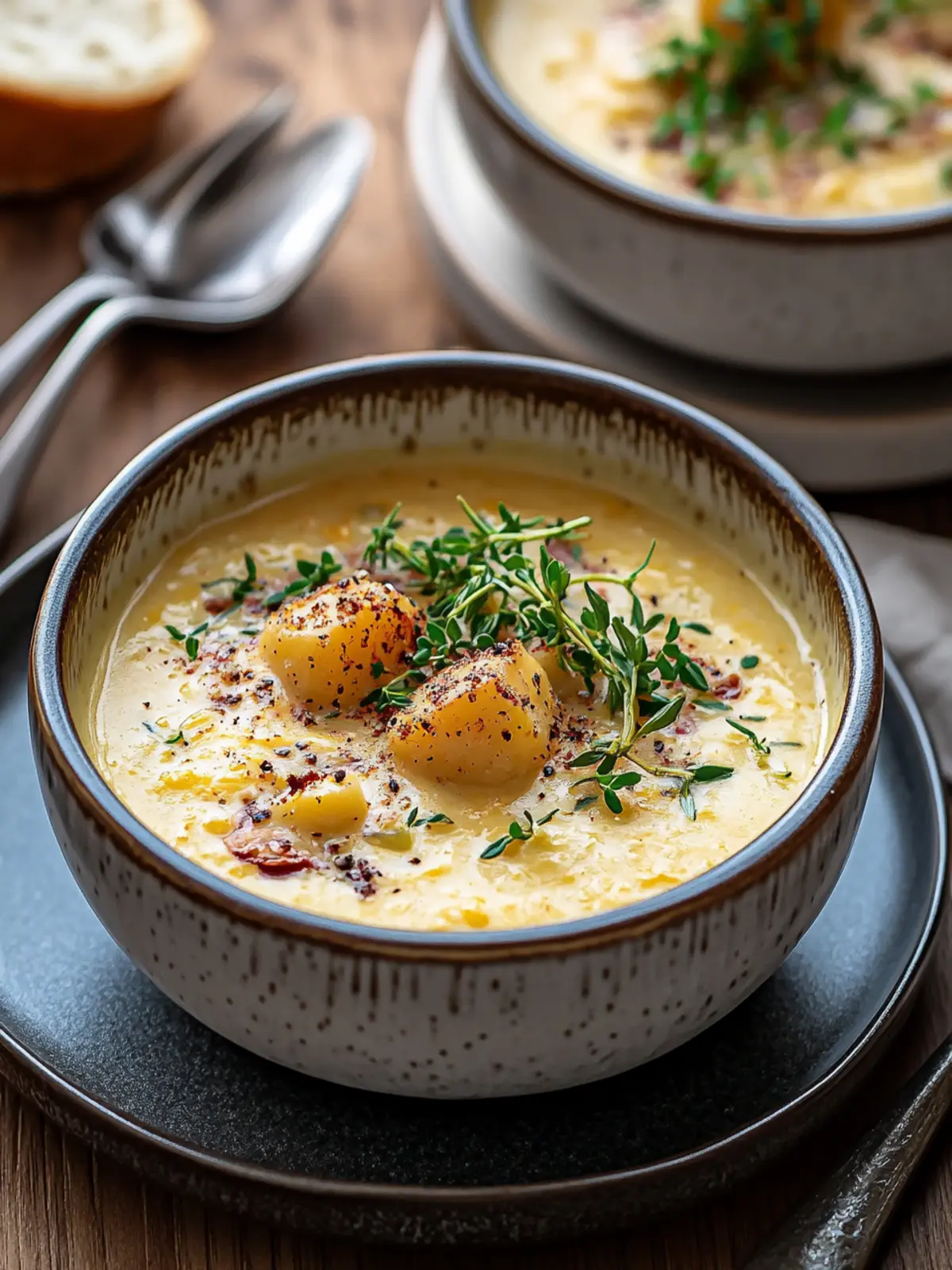 Cheddar-Knoblauch-Kräuter-Kartoffelsuppe in 30 Minuten für Gemütlichkeit 5 Cheddar-Knoblauch-Kräuter-Kartoffelsuppe in 30 Minuten für das ultimative gemütliche Abendessen