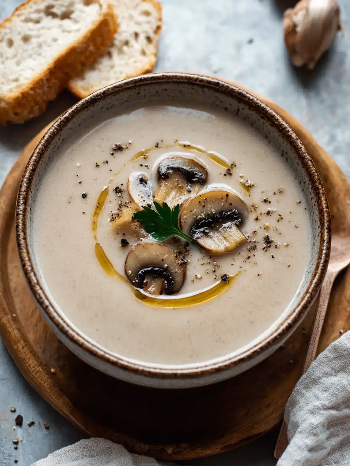 Wunderbare Champignoncremesuppe für gemütliche Abende 5 Champignoncremesuppe