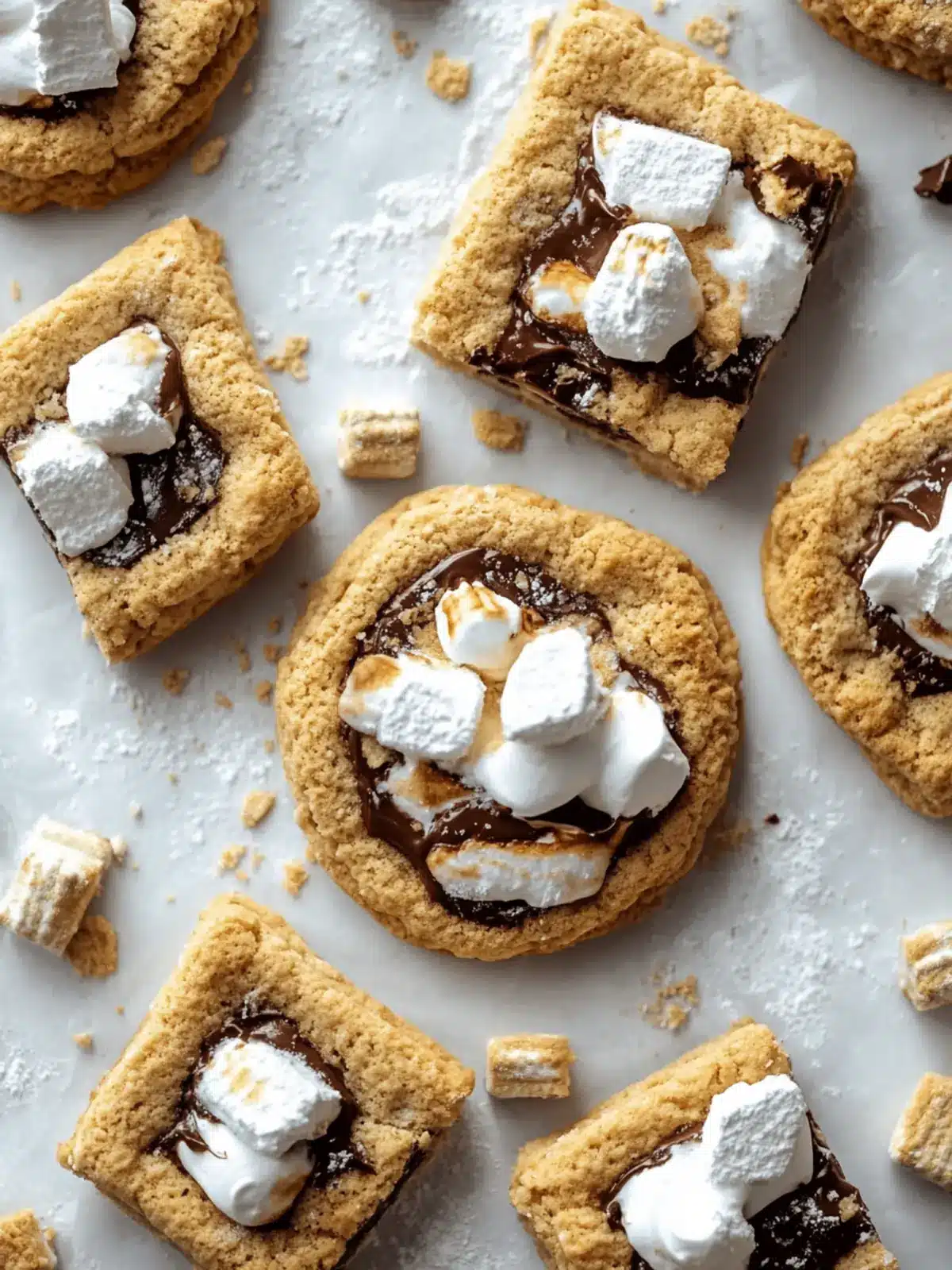 Süße S’mores-Kekse mit Schokolade und zartem Marshmallow 5 S’mores-Keks