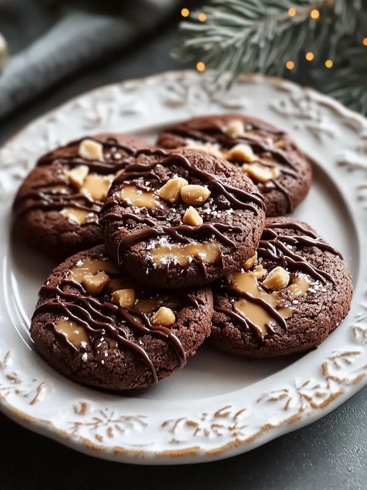 Schokoladen-Erdnussbutter-Plätzchen für echte Liebhaber 4 Schokoladen-Erdnussbutter-Plätzchen