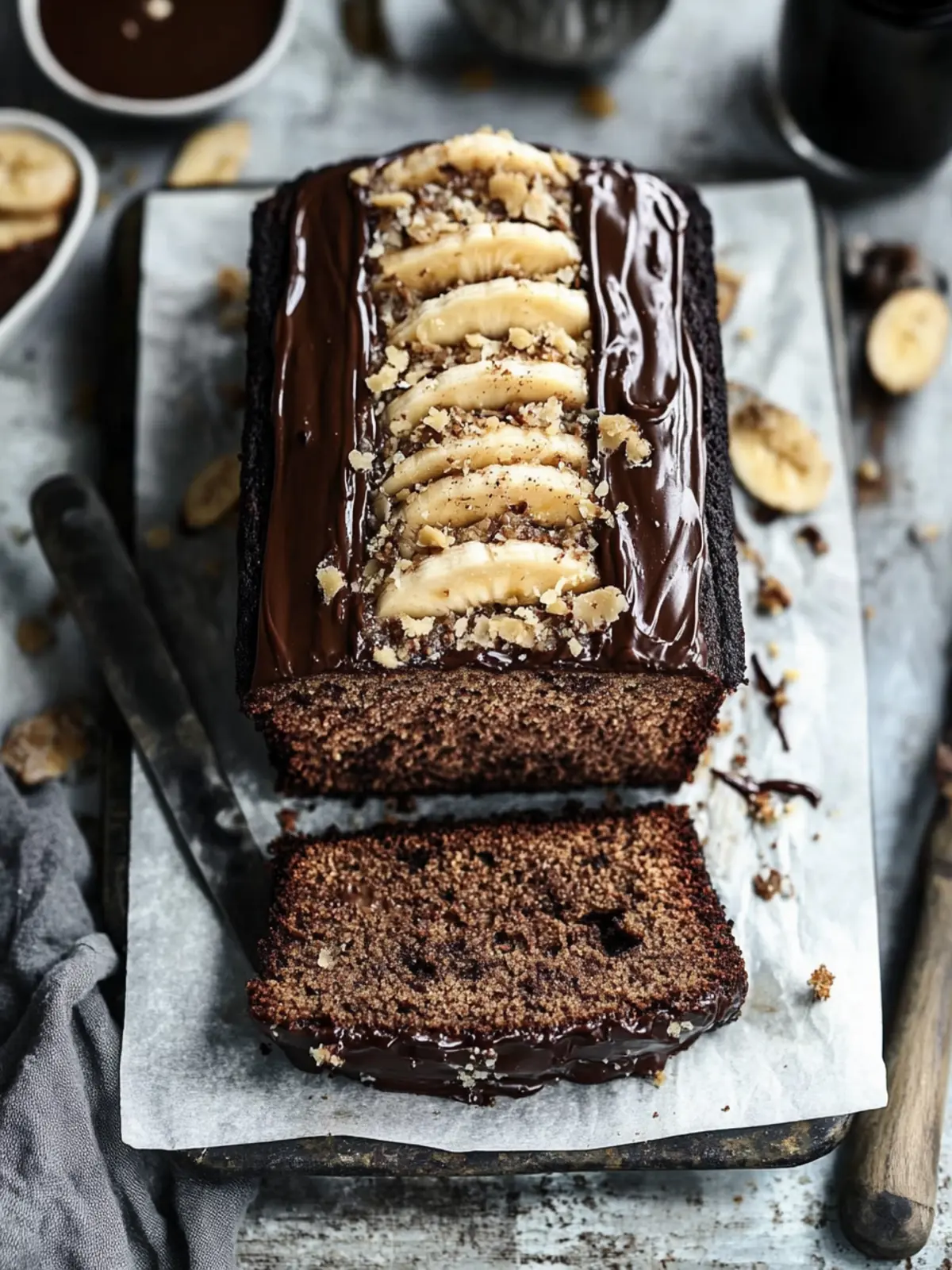 Schokoladen-Erdnussbutter-Bananenbrot für süße Genussmomente 5 Schokoladen-Erdnussbutter-Bananenbrot