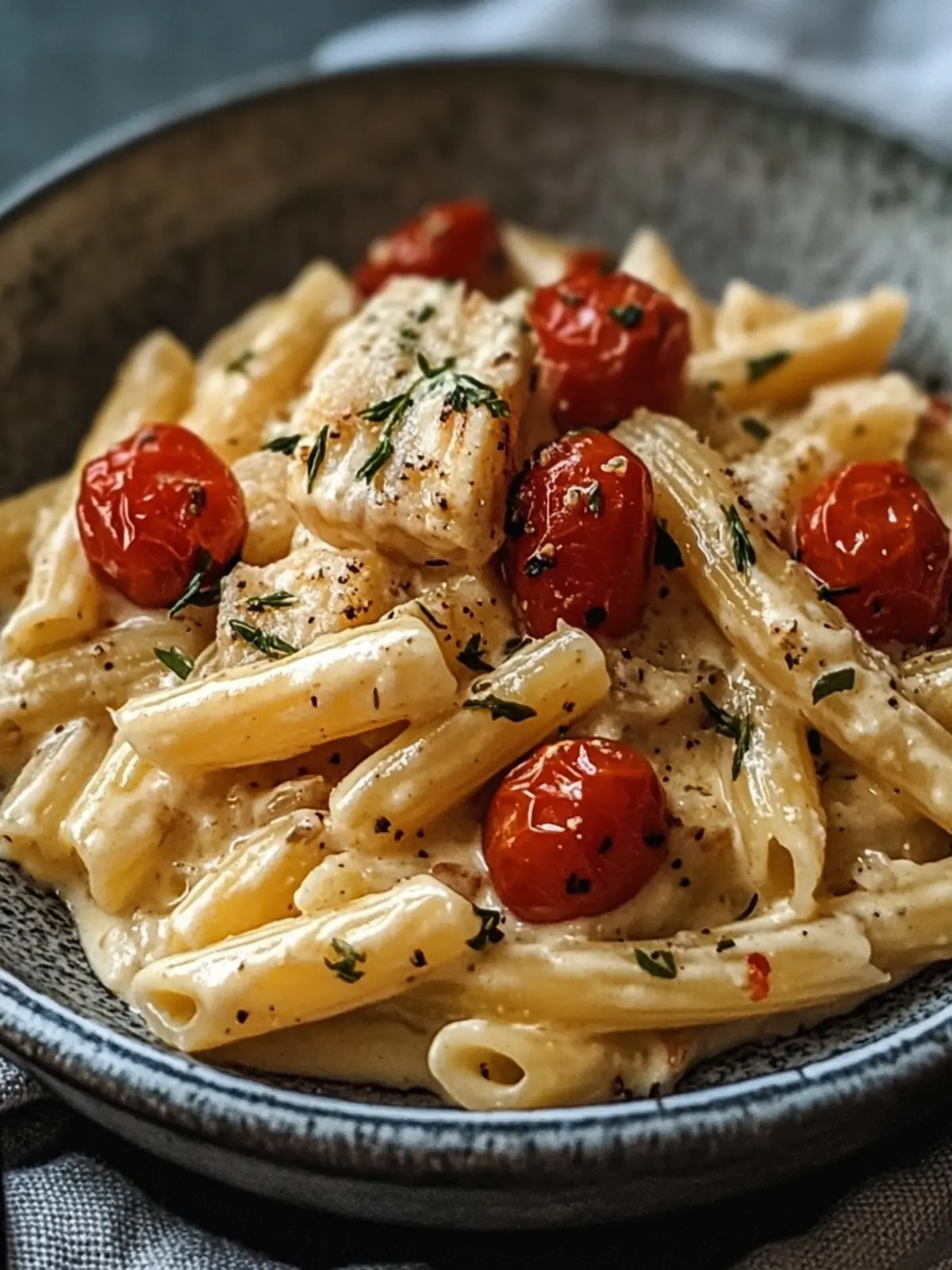 Würzige Hähnchen-cremige Pasta mit getrockneten Tomaten in 30 Min 3 Würzige Hähnchen-cremige Pasta mit getrockneten Tomaten