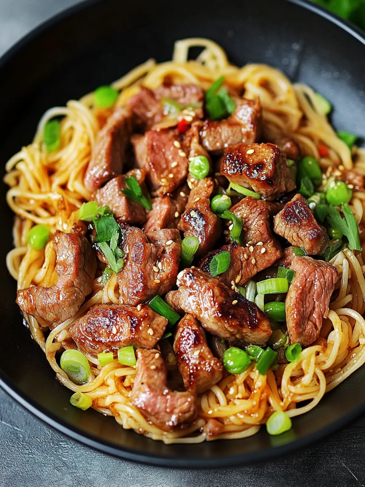 Garnelen & Teriyaki Steak Nudeln: Dein schnelles Abendessen 2 Garnelen & Teriyaki Steak Nudeln