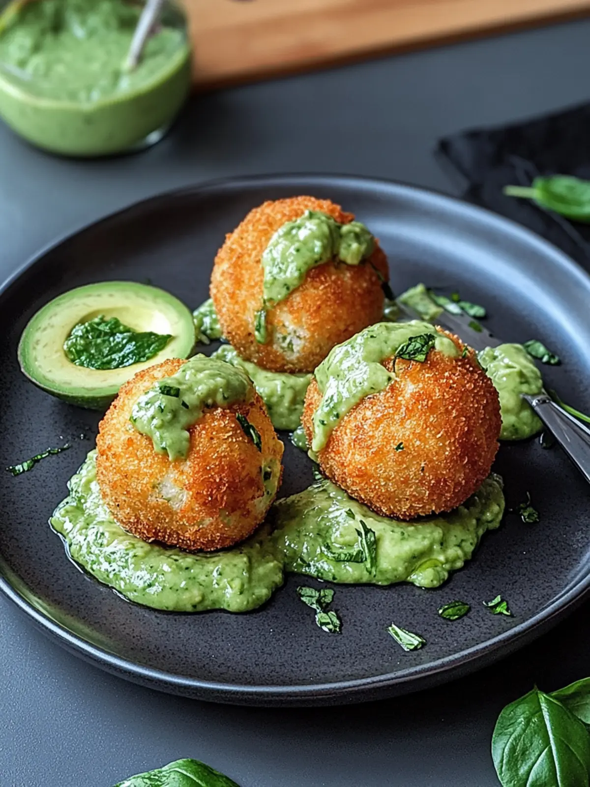 Lachsballen mit cremiger Avocadosauce – gesund und lecker! 4 Lachsballen mit cremiger Avocadosauce