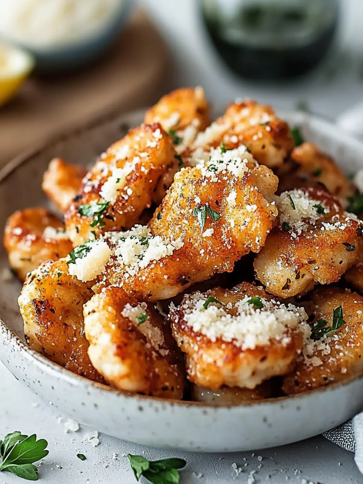Saftige Knoblauch Parmesan Garnelen aus der Heißluftfritteuse 2 Knoblauch Parmesan Garnelen Heißluftfritteuse