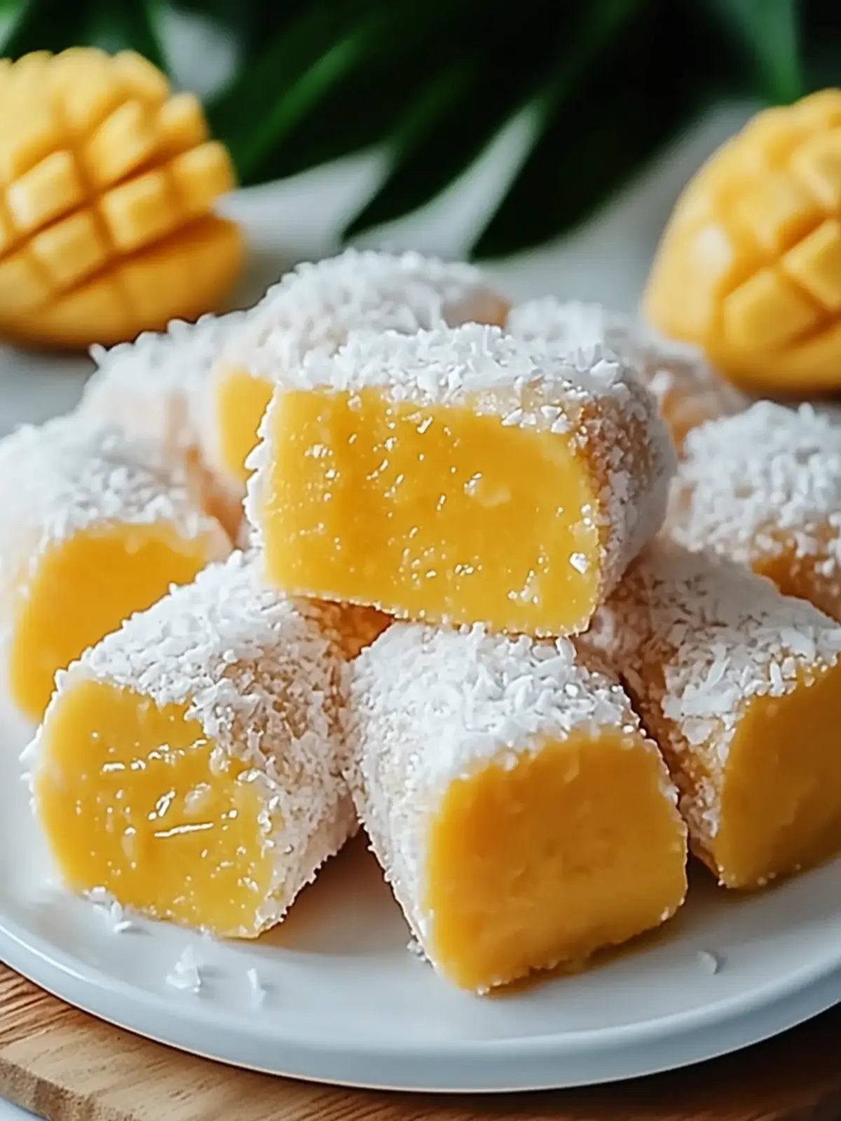 Kokosnuss-Mango-Glücksbällchen: Süßes Paradies für jeden Tag 4 Kokosnuss-Mango-Glücksbällchen: Ein süßer Ausflug ins Paradies