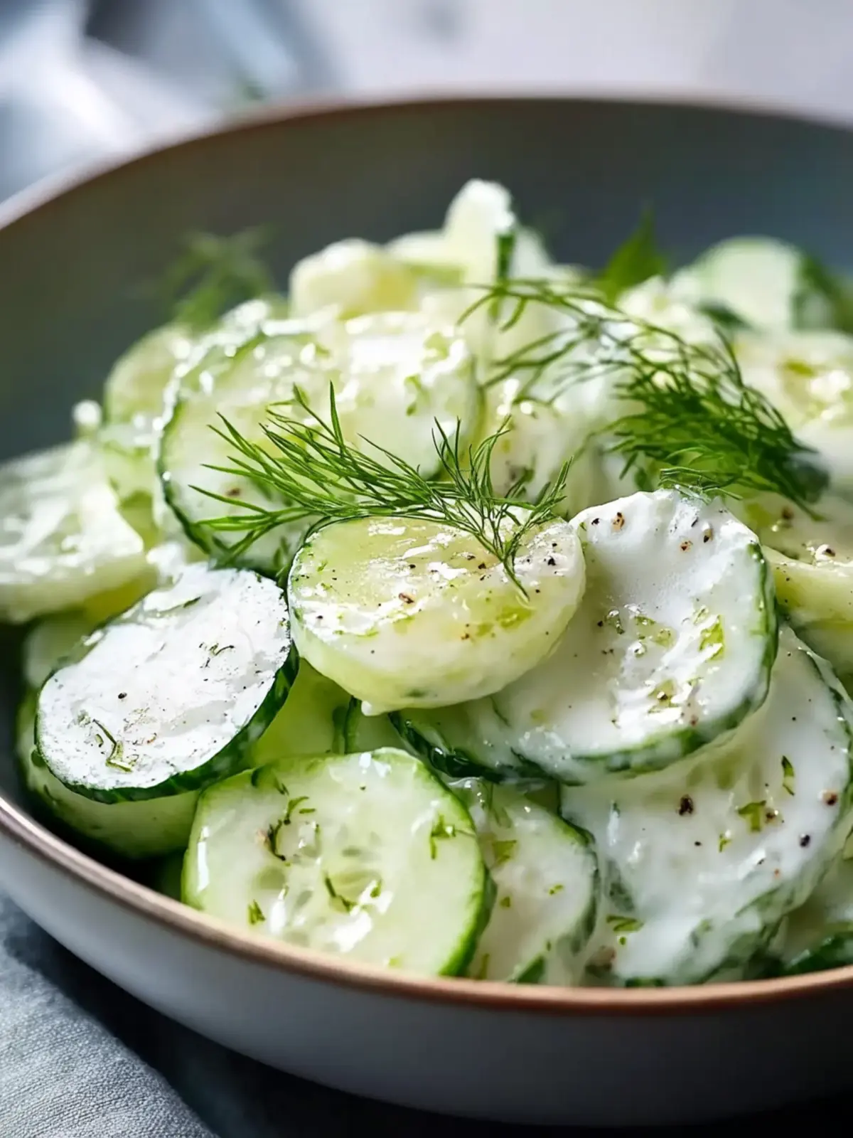 Cremiger Gurkensalat