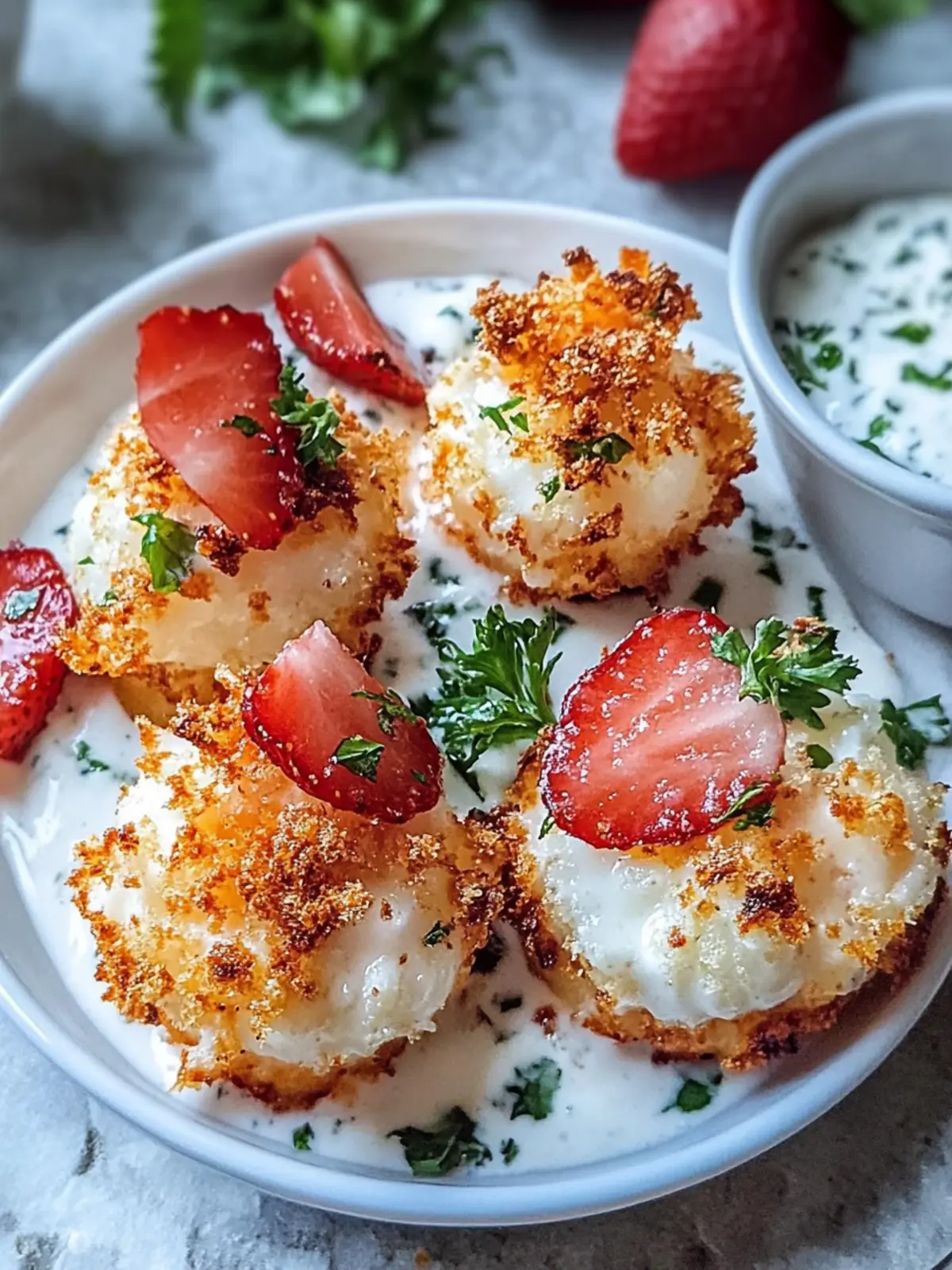 Knusprig gebackene Garnelen