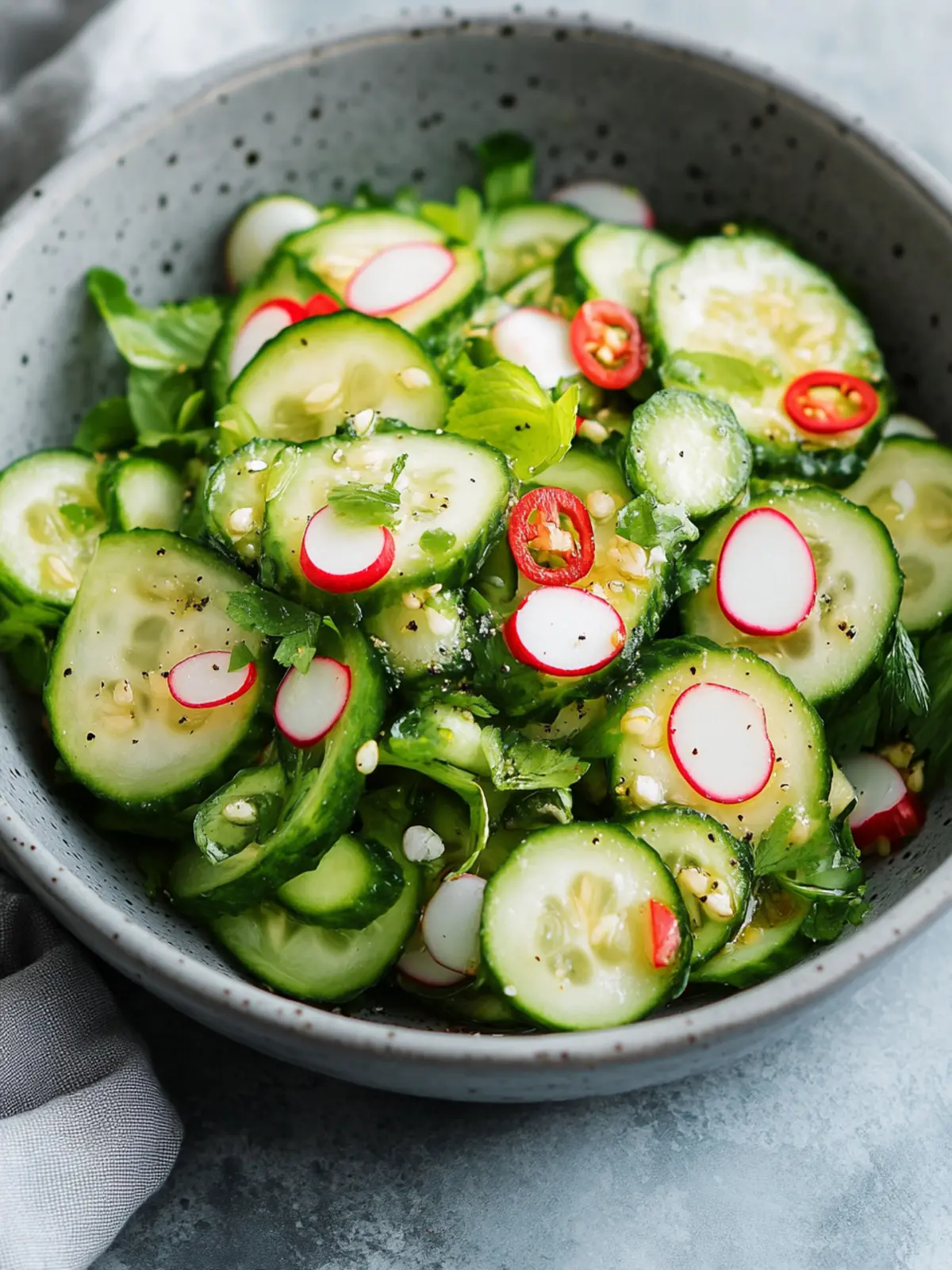 Knackiger, knuspriger Gurkensalat: Sommerfrische für dein BBQ 2 Knackiger, knuspriger Gurkensalat, der nach sommerlicher Frische schreit