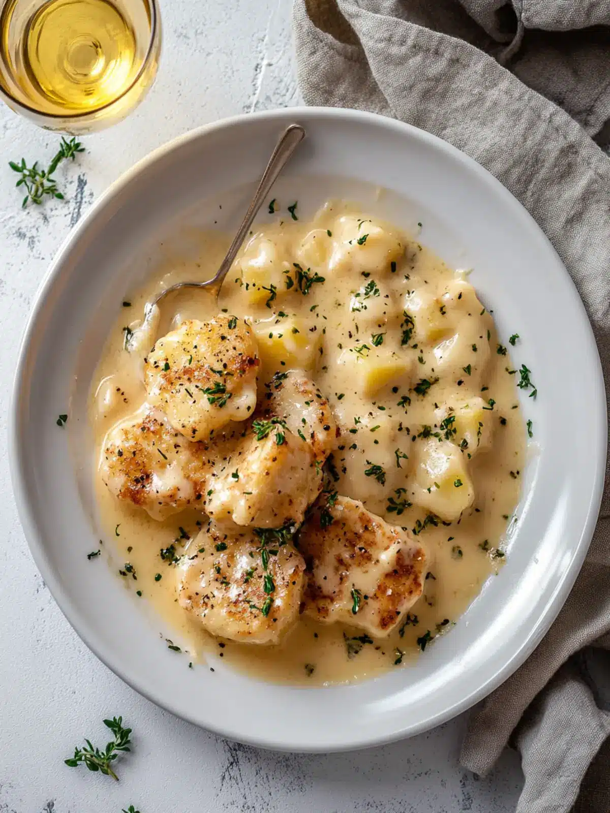 Cremiges Knoblauch-Parmesan-Hühnchen mit Püree für Genießer 5 Cremiges Knoblauch-Parmesan-Hühnchen mit Püree