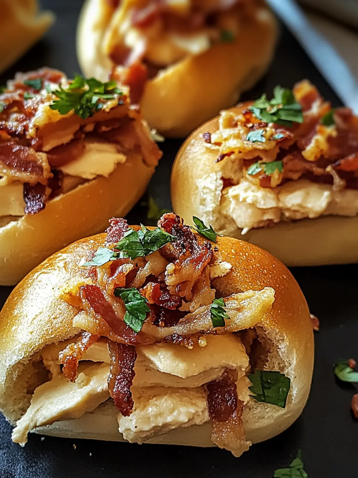 Hühnchen Speck Ranch Brötchen: Gesund und köstlich für alle 4 Hühnchen Speck Ranch Brötchen