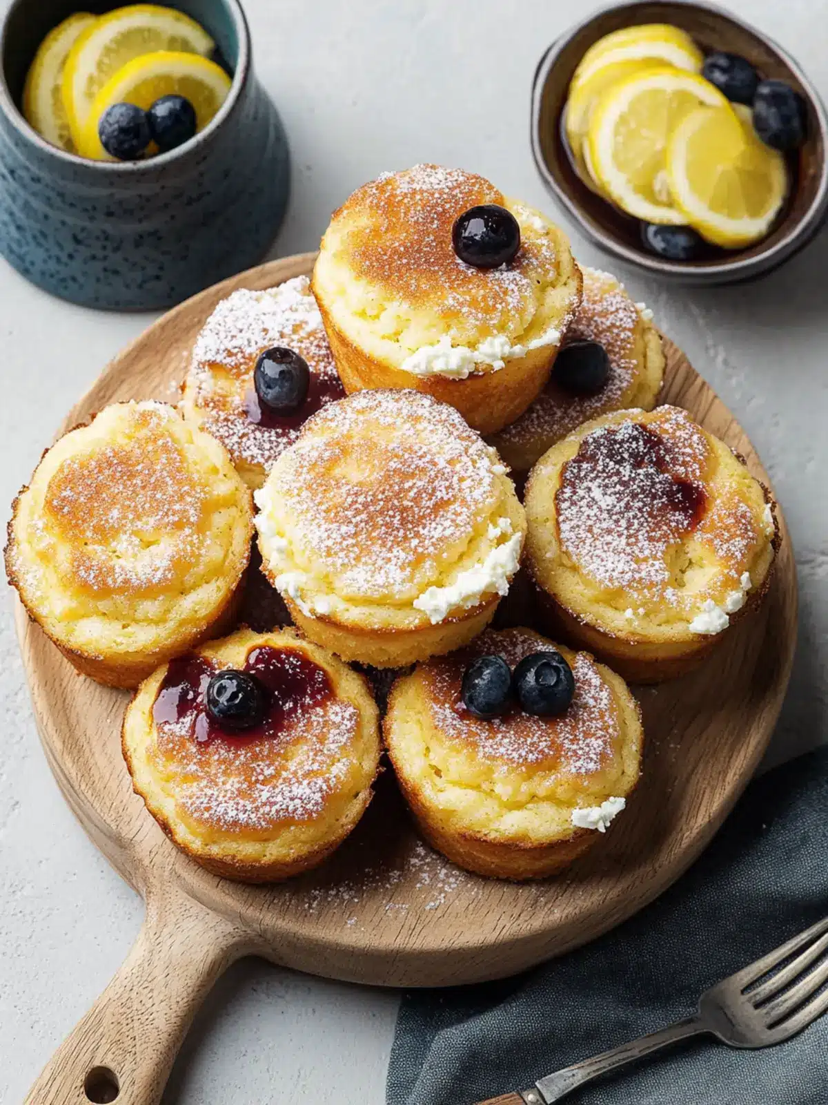 Zitronen-Ricotta-Pfannkuchen-Muffins für perfekten Genuss 2 Zitronen-Ricotta-Pfannkuchen-Muffins