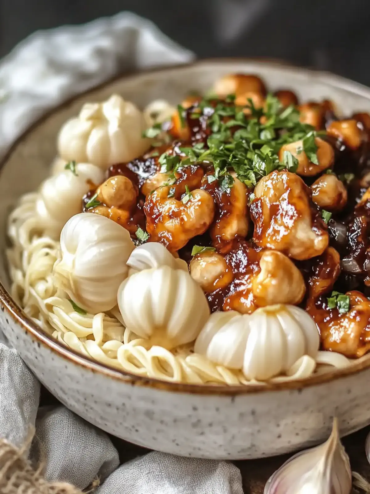 KLEBRIGE KNOBLAUCH HÜHNCHEN NUDELN UNWIDERSTEHLICH in 30 Minuten 3 KLEBRIGE KNOBLAUCH HÜHNCHEN NUDELN UNWIDERSTEHLICH