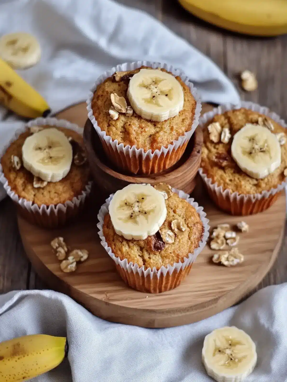 Gesunde Bananen-Muffins für die ganze Familie ohne Zucker 3 Gesunde Bananen-Muffins