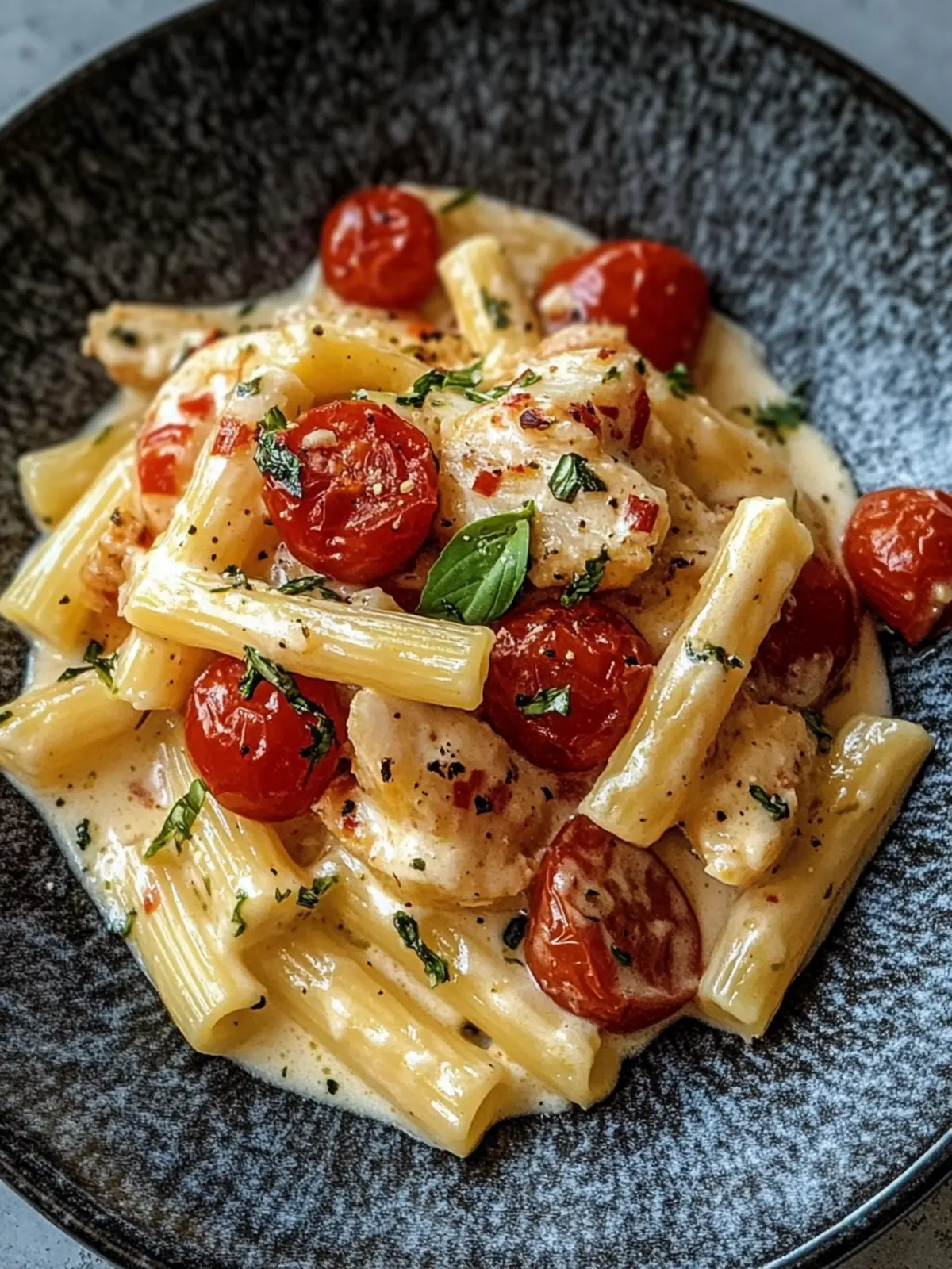 Würzige Hähnchen-cremige Pasta mit getrockneten Tomaten in 30 Min 5 Würzige Hähnchen-cremige Pasta mit getrockneten Tomaten