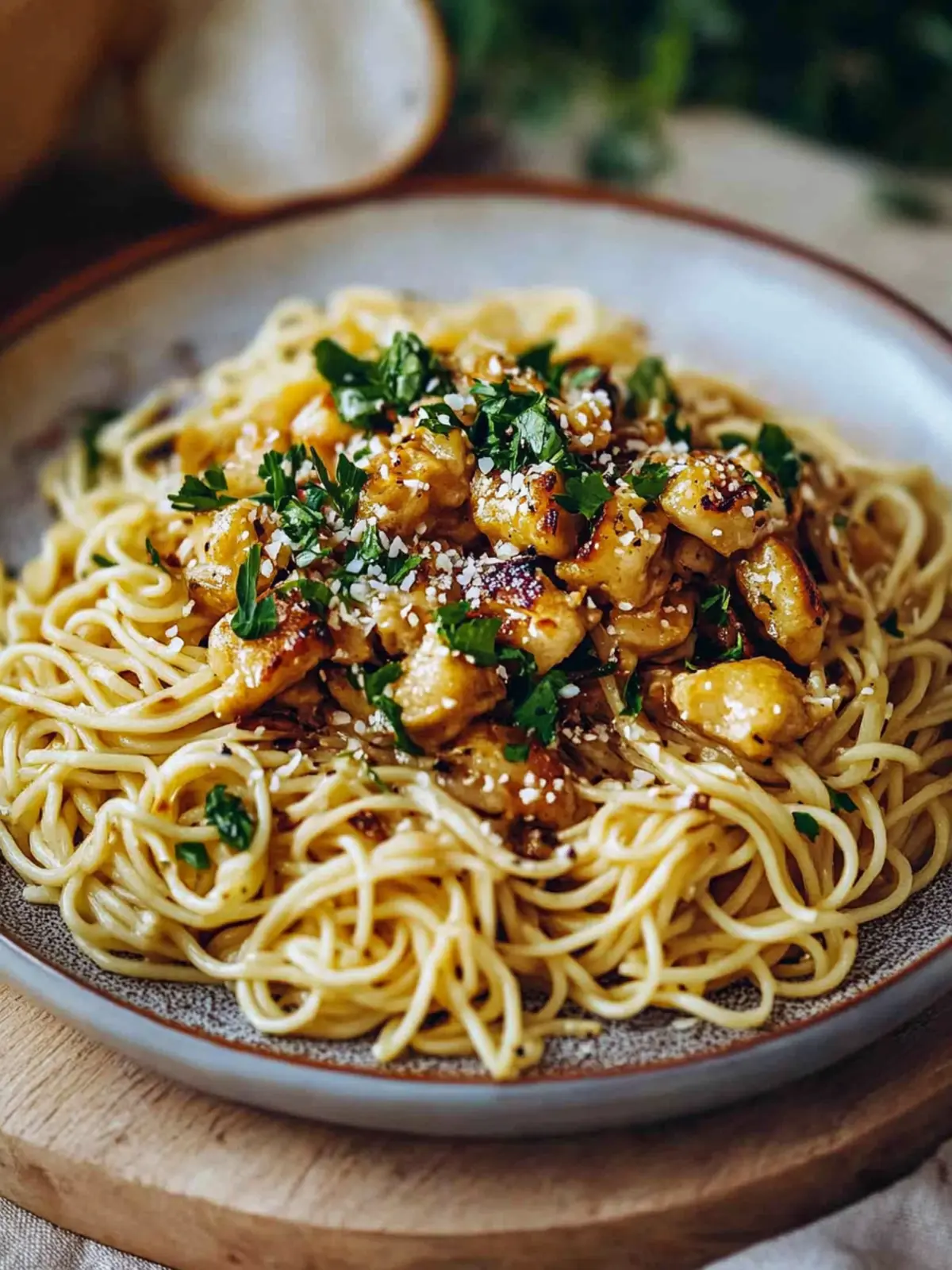 Klebrige Knoblauch-Hähnchen-Nudeln – Schnell und voller Geschmack 3 Klebrige Knoblauch-Hähnchen-Nudeln – Süß, herzhaft & so geschmackvoll