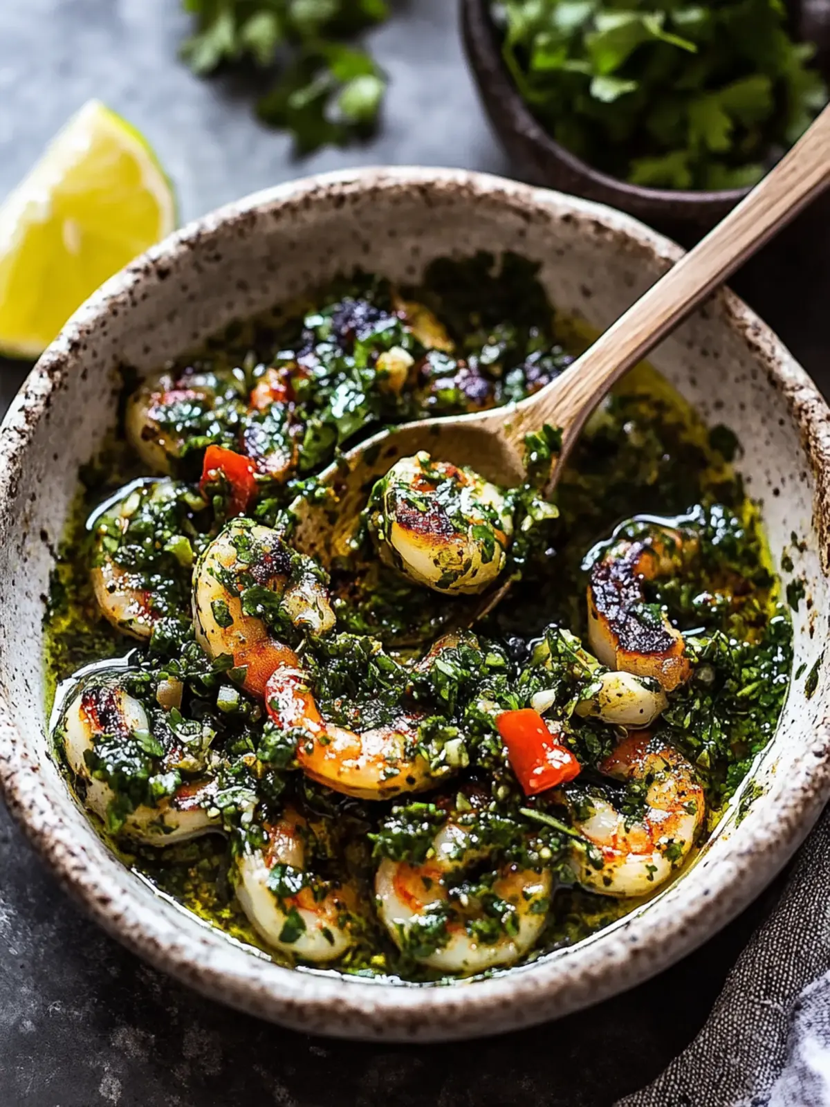 Mundwässernde Pfannen-gebratene Chimichurri-Garnelen in Minuten 5 Mundwässernde Pfannen-gebratene Chimichurri-Garnelen in Minuten