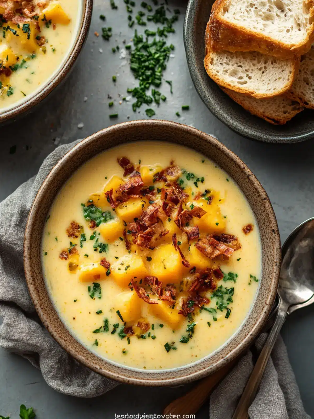 Klassische gefüllte Kartoffelsuppe: Genuss in jedem Löffel 4 Klassische gefüllte Kartoffelsuppe