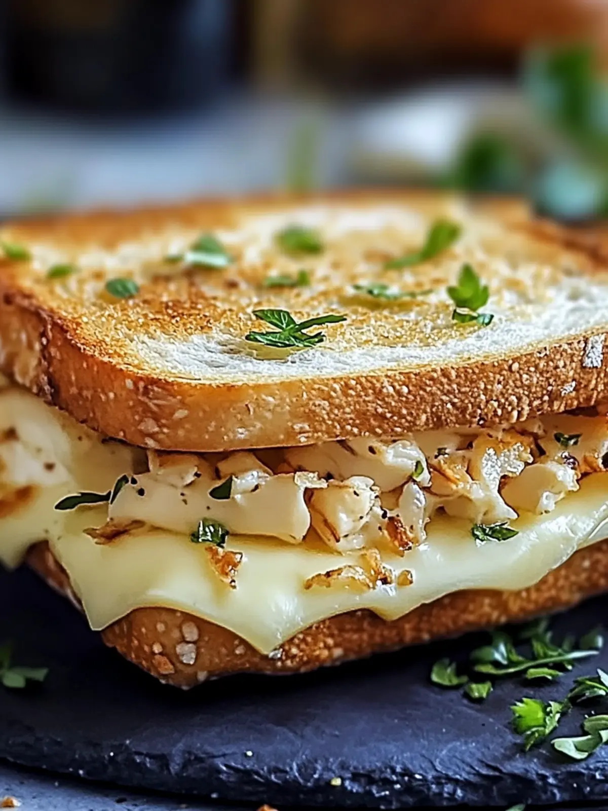 Unwiderstehliches Käse-Hähnchen-Knoblauchbrot-Sandwich schnell gemacht 5 Unwiderstehliches Käse-Hähnchen-Knoblauchbrot-Sandwich-Rezept