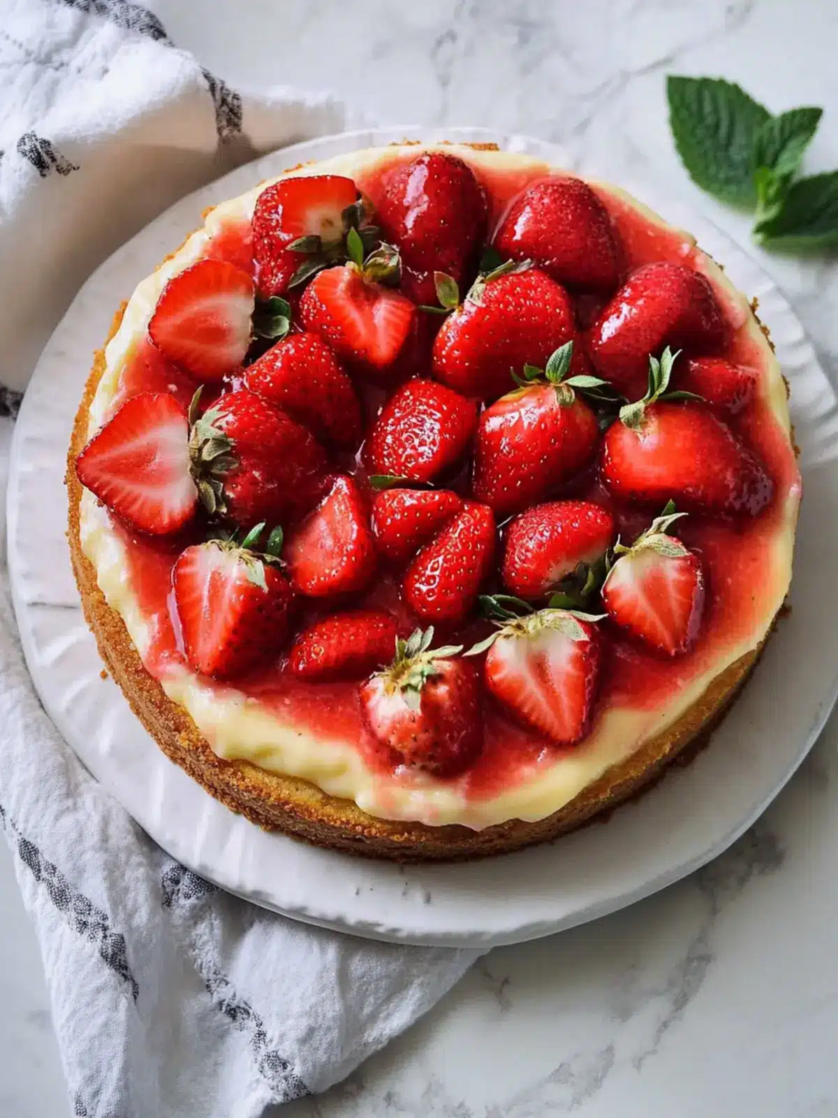 Erdbeerkäsekuchen mit frischer Sauce – Einfach & Himmlisch 4 Erdbeerkäsekuchen