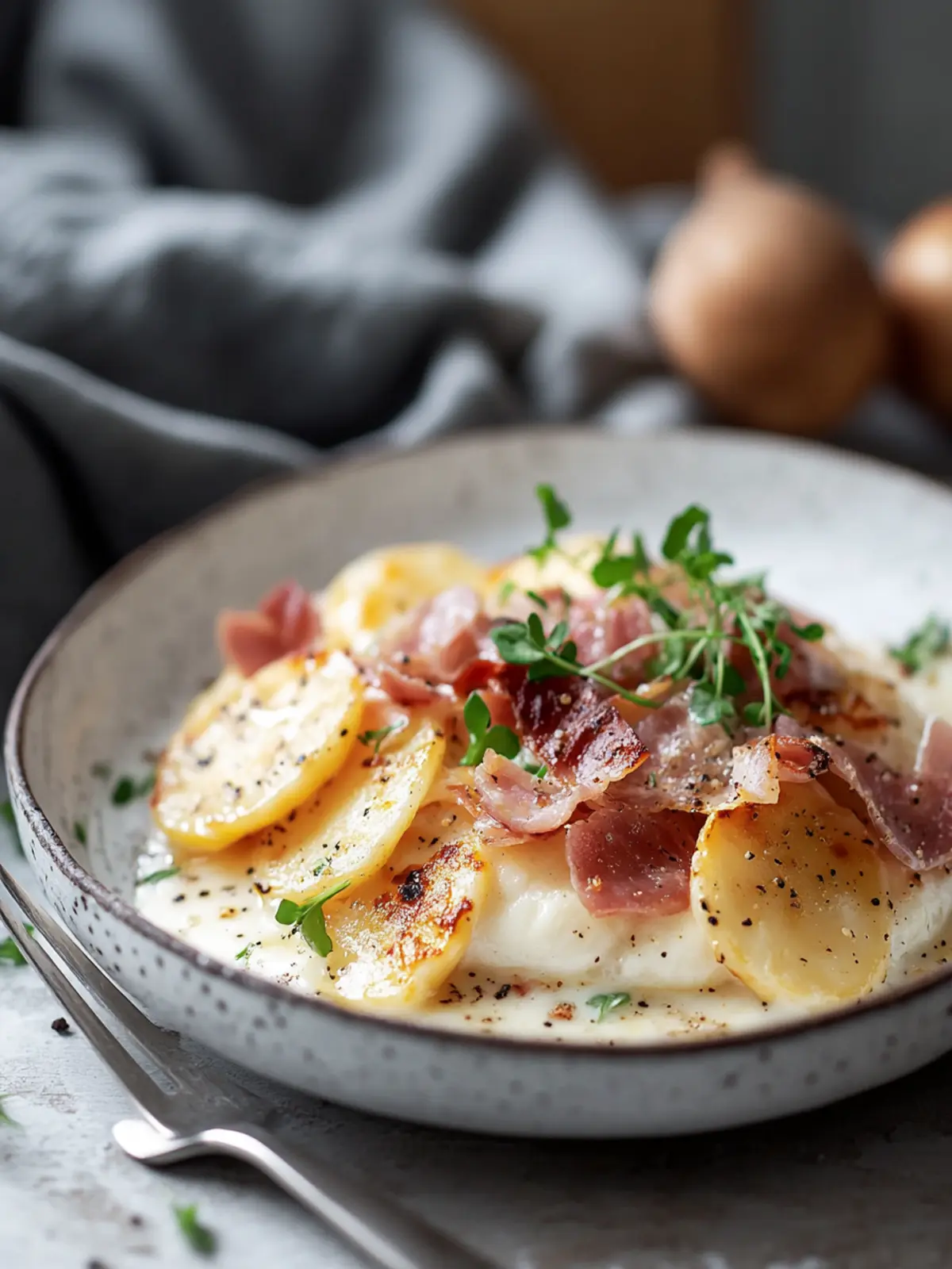 Langsame Koch Käse Gratinierte Kartoffeln mit Speck für Genuss pur 4 Langsame Koch Käse Gratinierte Kartoffeln mit Speck