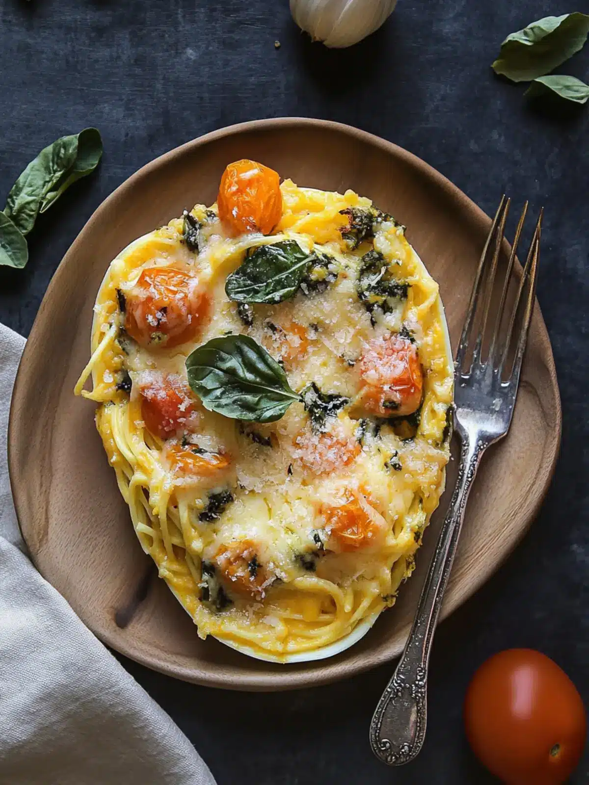 Spaghettikürbis mit cremigem Spinat und Feta: Ein Genuss! 3 Spaghettikürbis