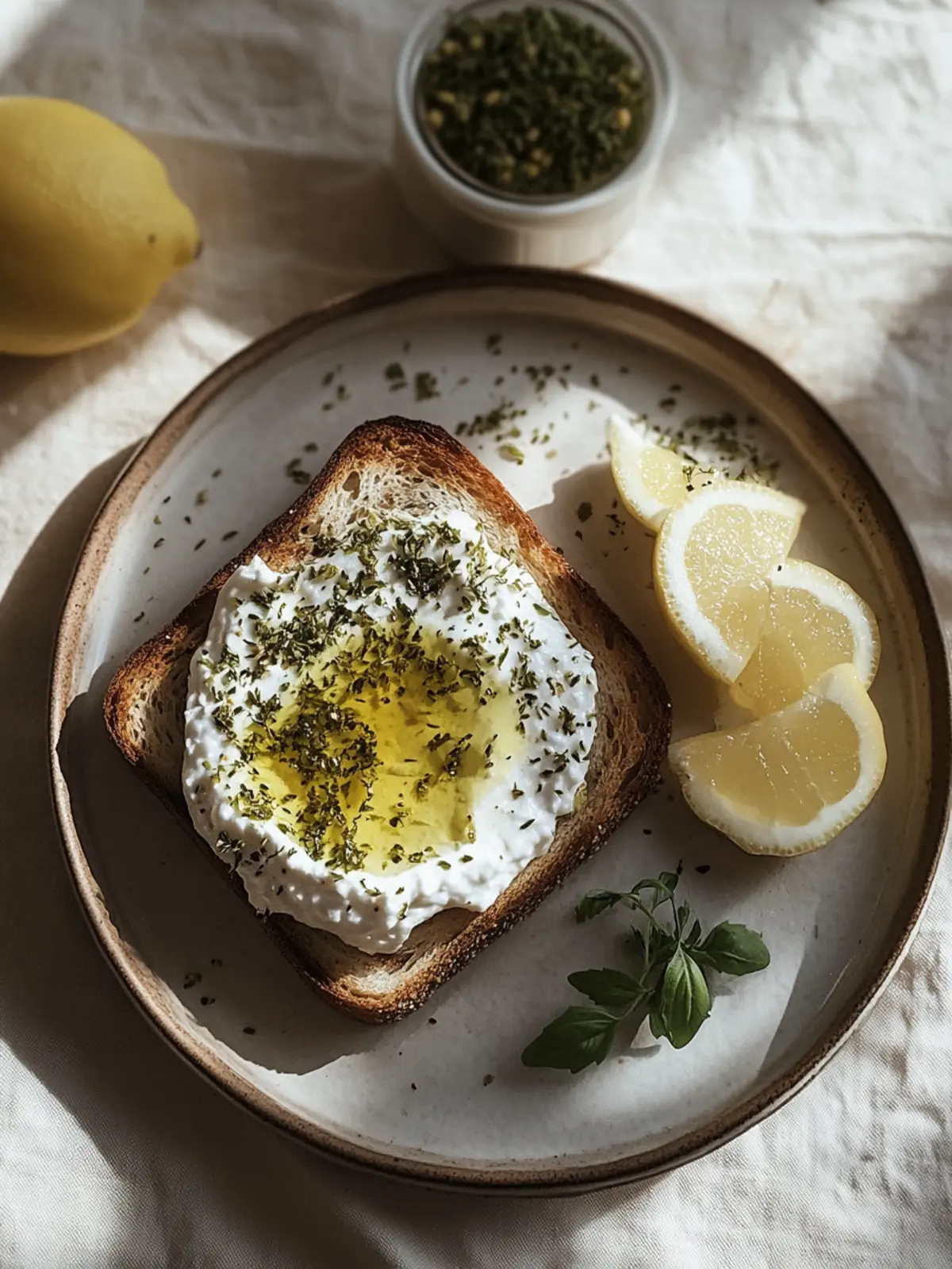Zaatar auf Toast: Schnelles, köstliches Frühstück mit Knusperwirkung 4 Zataar auf Toast