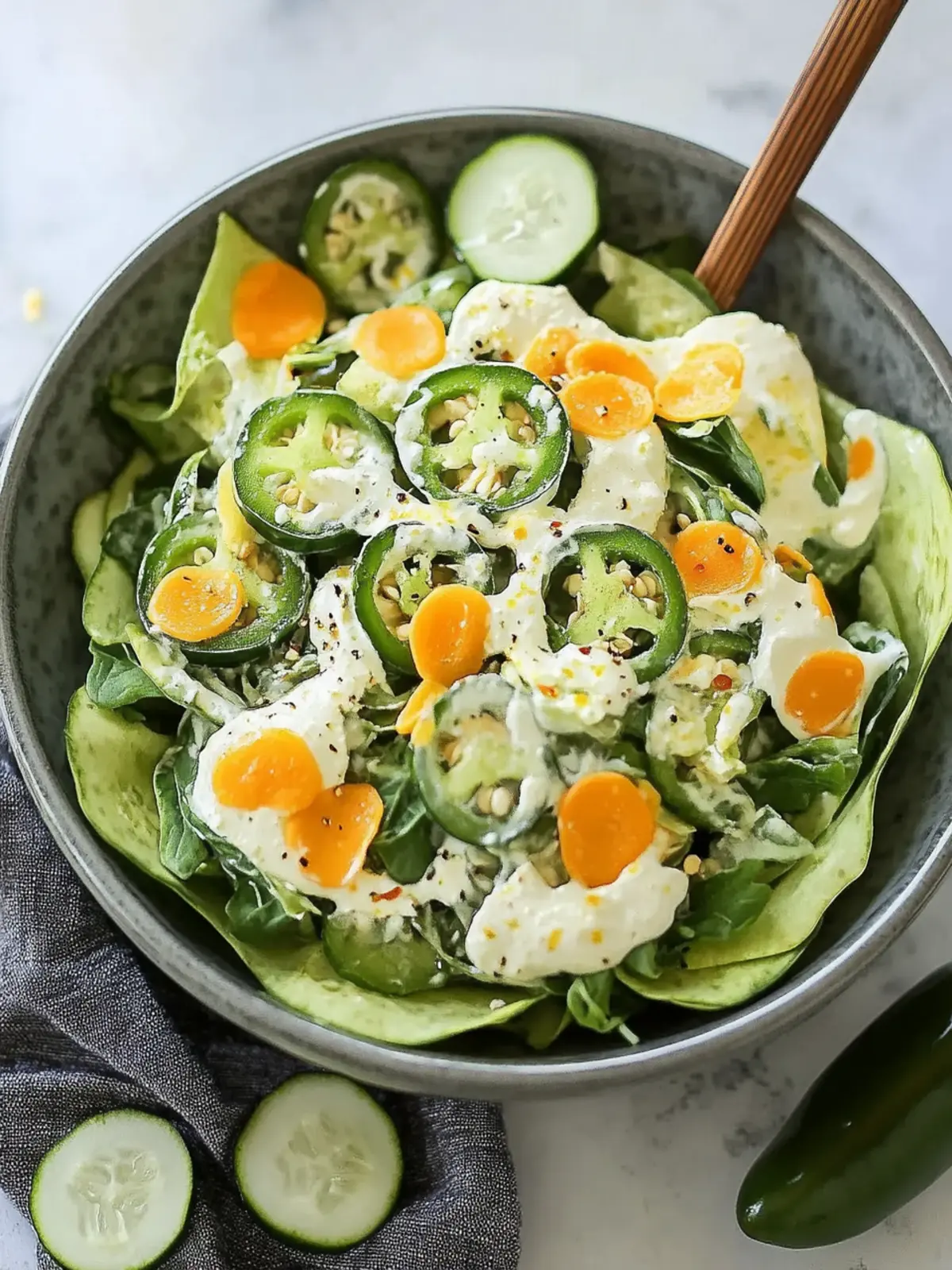 Jalapeño-Popper-Gurken-Salat: Frisch, cremig und lecker! 2 Jalapeño-Popper-Gurken-Salat