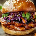 Korean BBQ Hähnchen-Sandwich mit würzigem Krautsalat genießen 44 Korean BBQ Hähnchen-Sandwich mit würziger Krautsalat-Glück