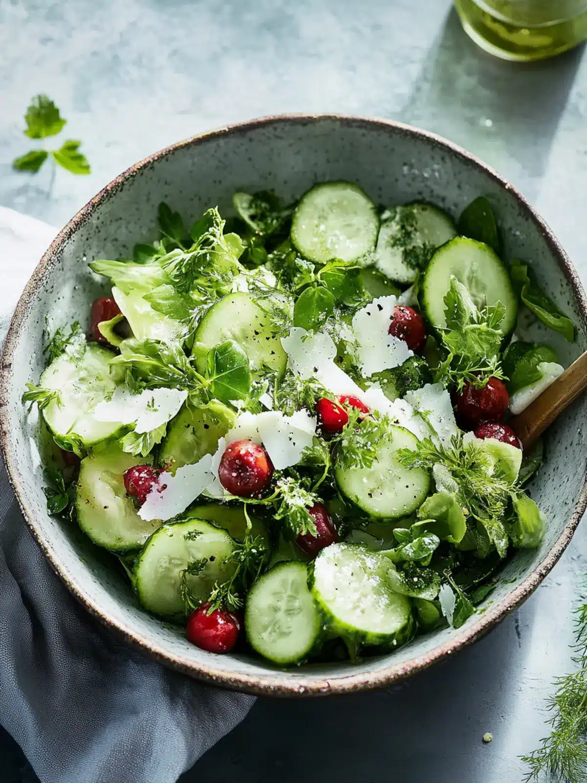 Kräuter- und Gurkensalat