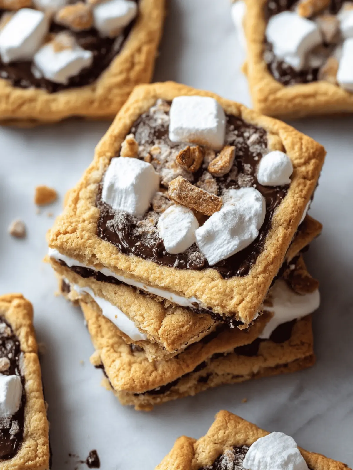 Süße S’mores-Kekse mit Schokolade und zartem Marshmallow 2 S’mores-Keks