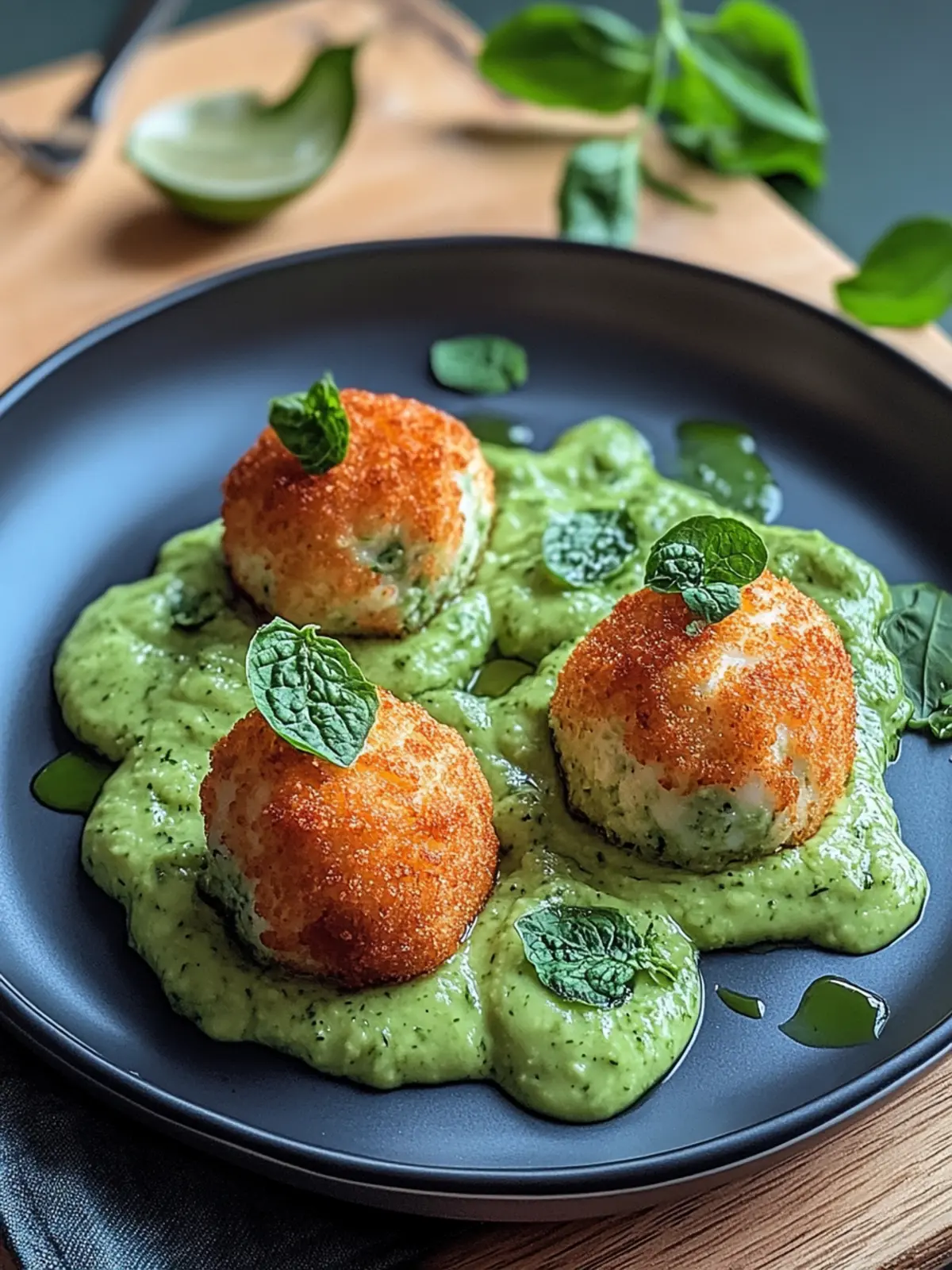 Lachsballen mit cremiger Avocadosauce – gesund und lecker! 2 Lachsballen mit cremiger Avocadosauce