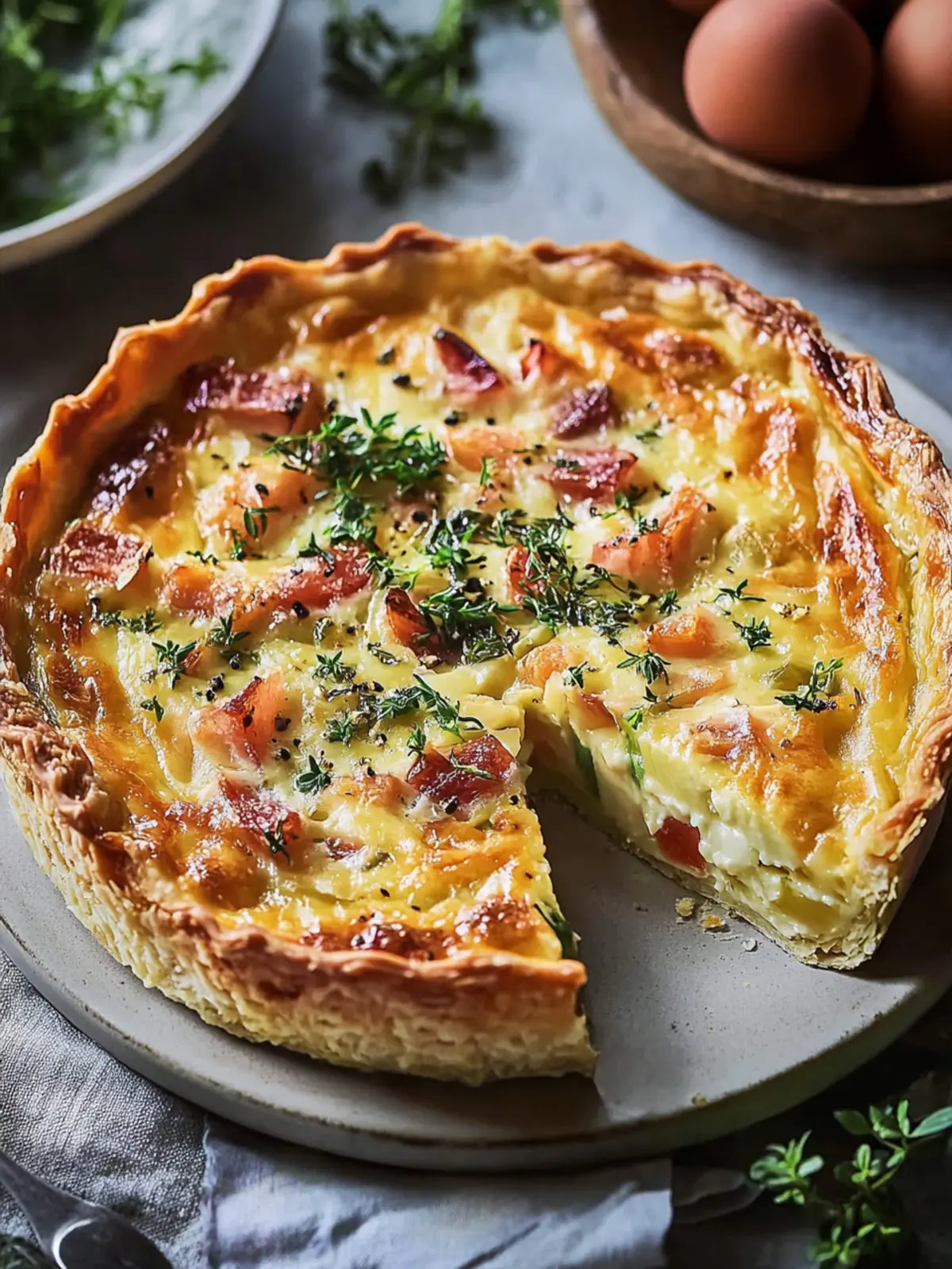 Räucherlachs-Quiche