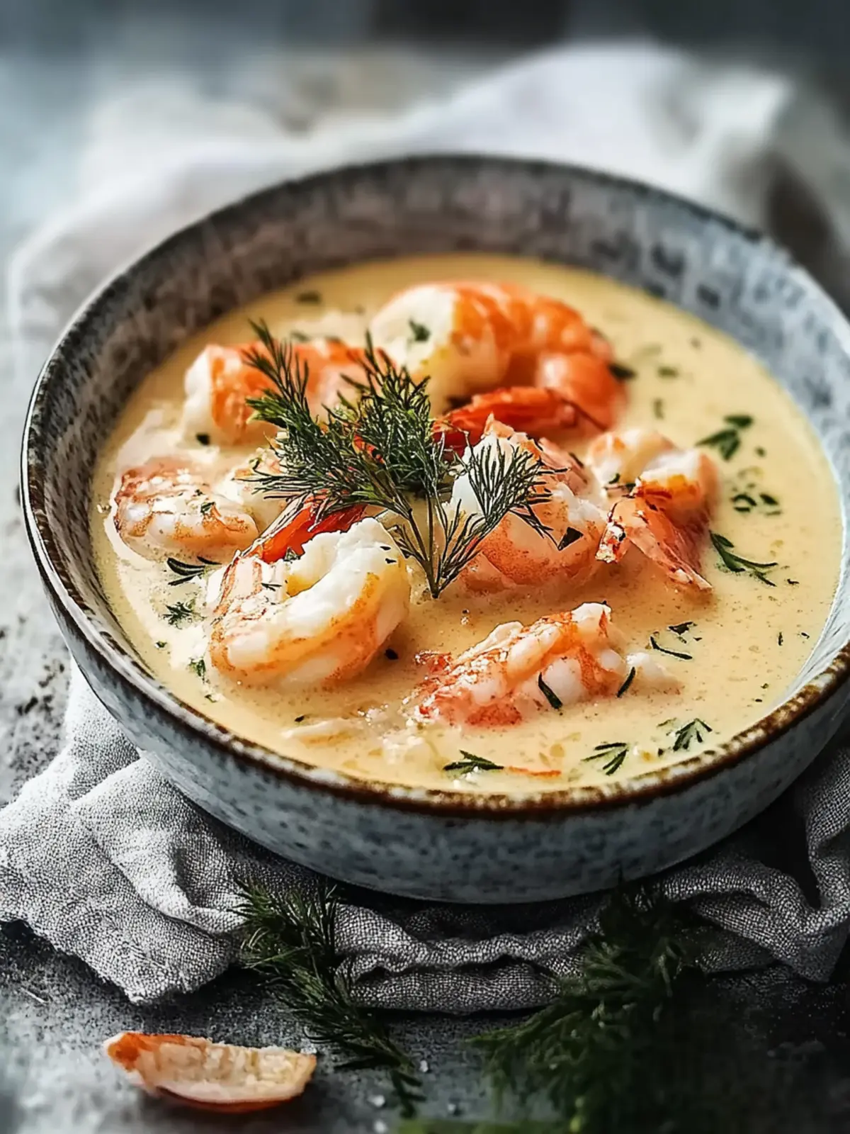 Cremige Krabben- und Garnelen-Seafood-Bisque für jeden Anlass 5 Cremige Krabben- und Garnelen-Seafood-Bisque