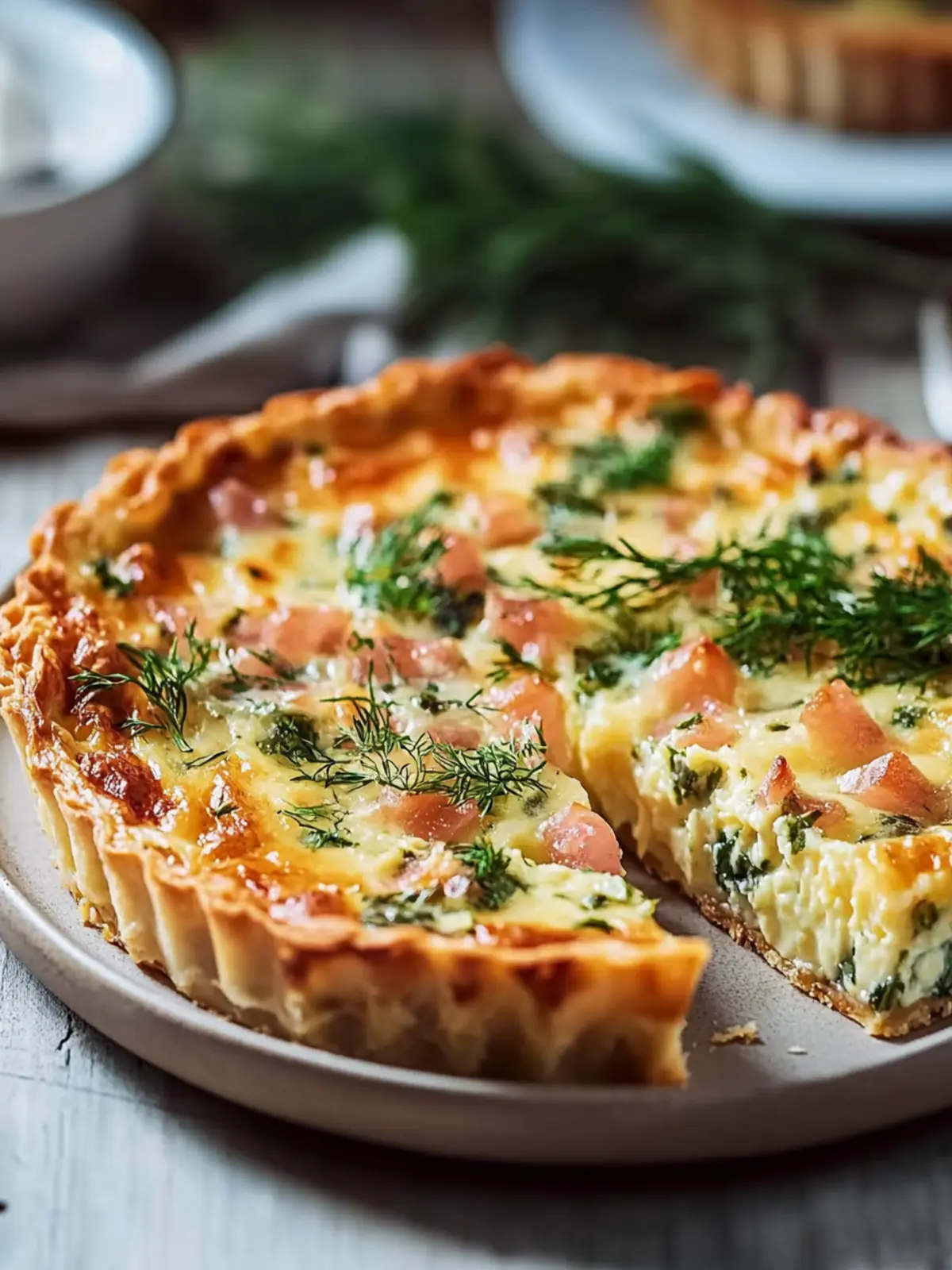 Räucherlachs-Quiche mit Spinat: Ein Genuss für dein Brunchfest 4 Räucherlachs-Quiche