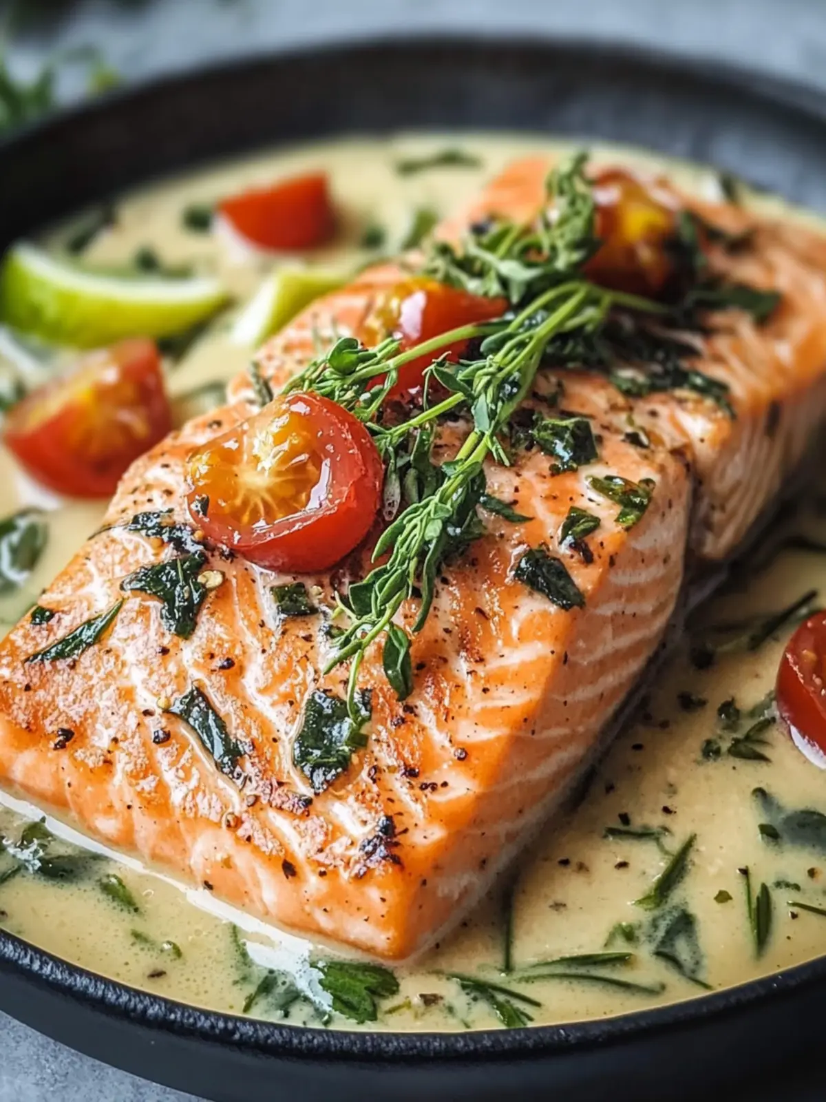 Cremiger toskanischer Lachs mit Spinat und Tomaten 4 toscane Lachs