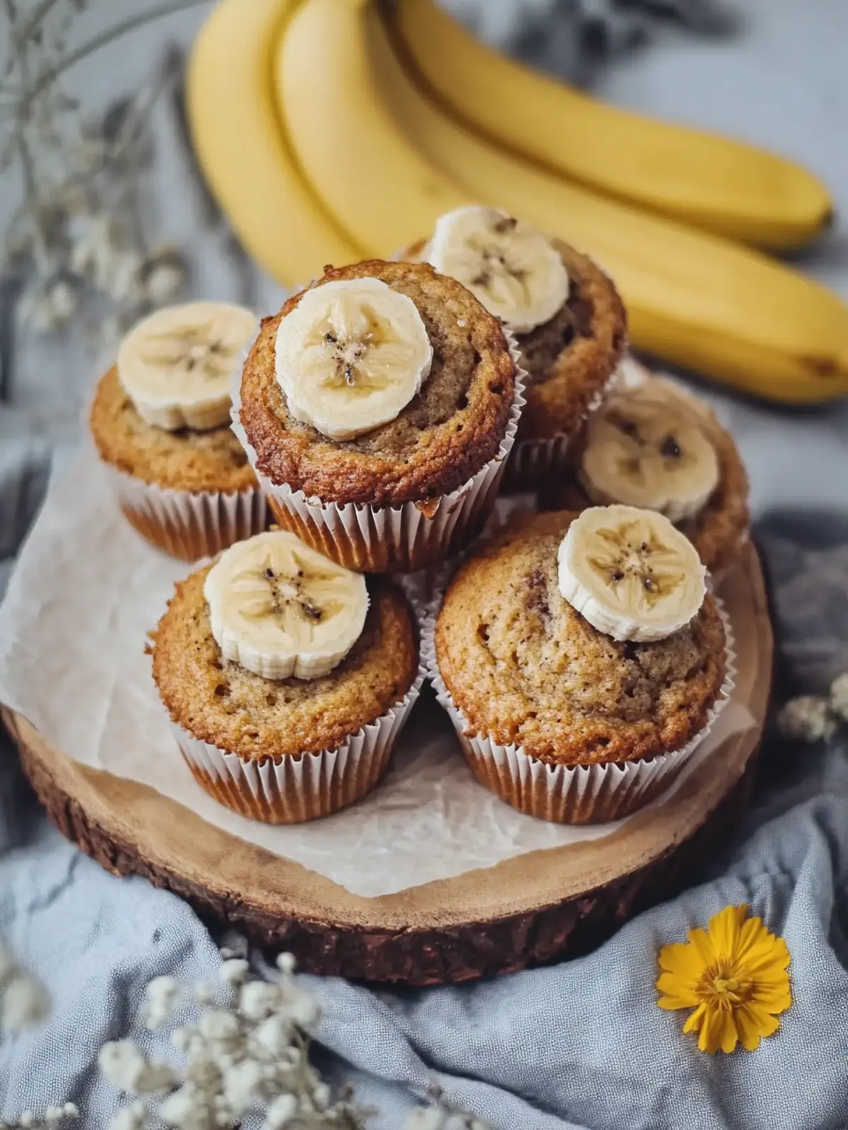 Gesunde Bananen-Muffins für die ganze Familie ohne Zucker 2 Gesunde Bananen-Muffins