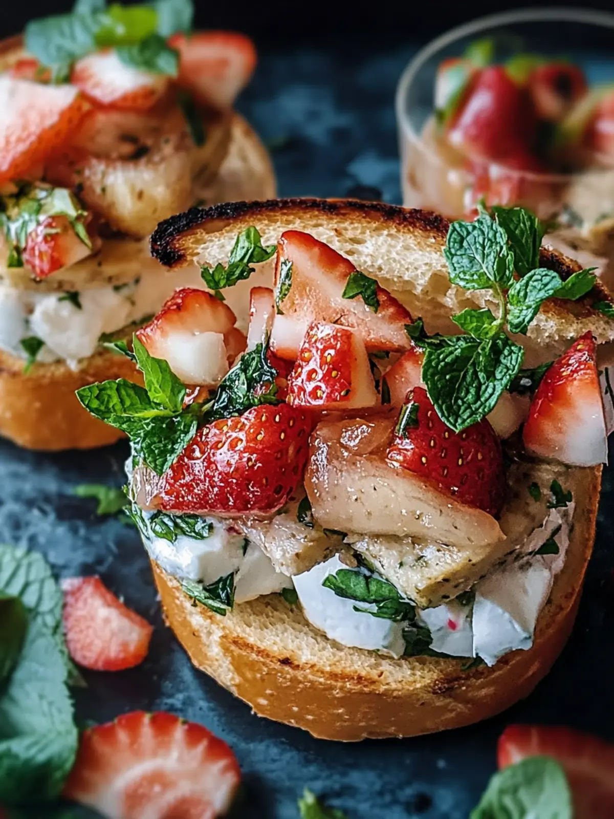 Beladener Hähnchenclub mit cremiger Knoblauch-Herbsauce 5 Beladener Hähnchenclub
