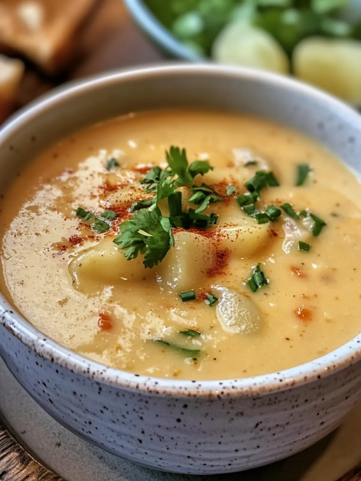 Cremige Cajun Kartoffelsuppe mit rauchiger Wurst genießen 4 Cajun Kartoffelsuppe