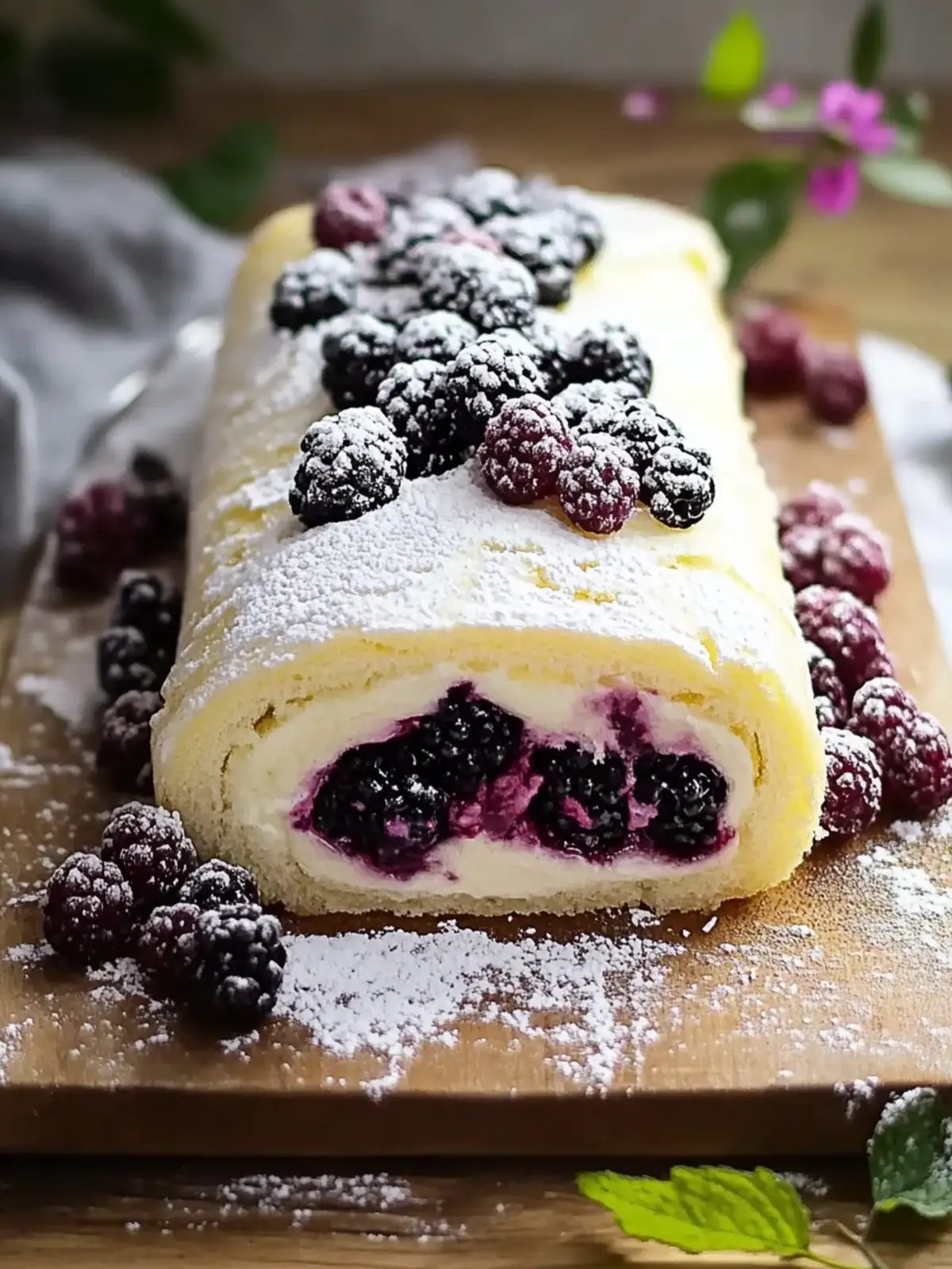 Brombeer-Zitronen-Kuchenrolle: Ein fruchtiges Genusswunder 3 Brombeer-Zitronen-Kuchenrolle