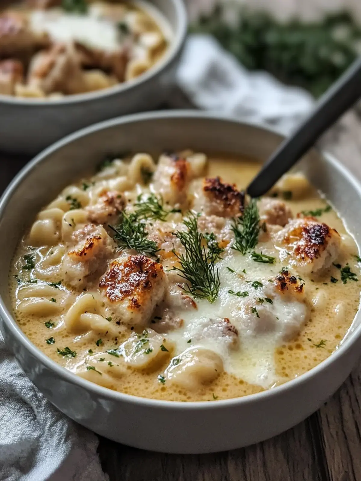 Cremige Crock-Pot Hähnchen Parmesan Suppe für kalte Abende 2 Cremige Crock-Pot Hähnchen Parmesan Suppe