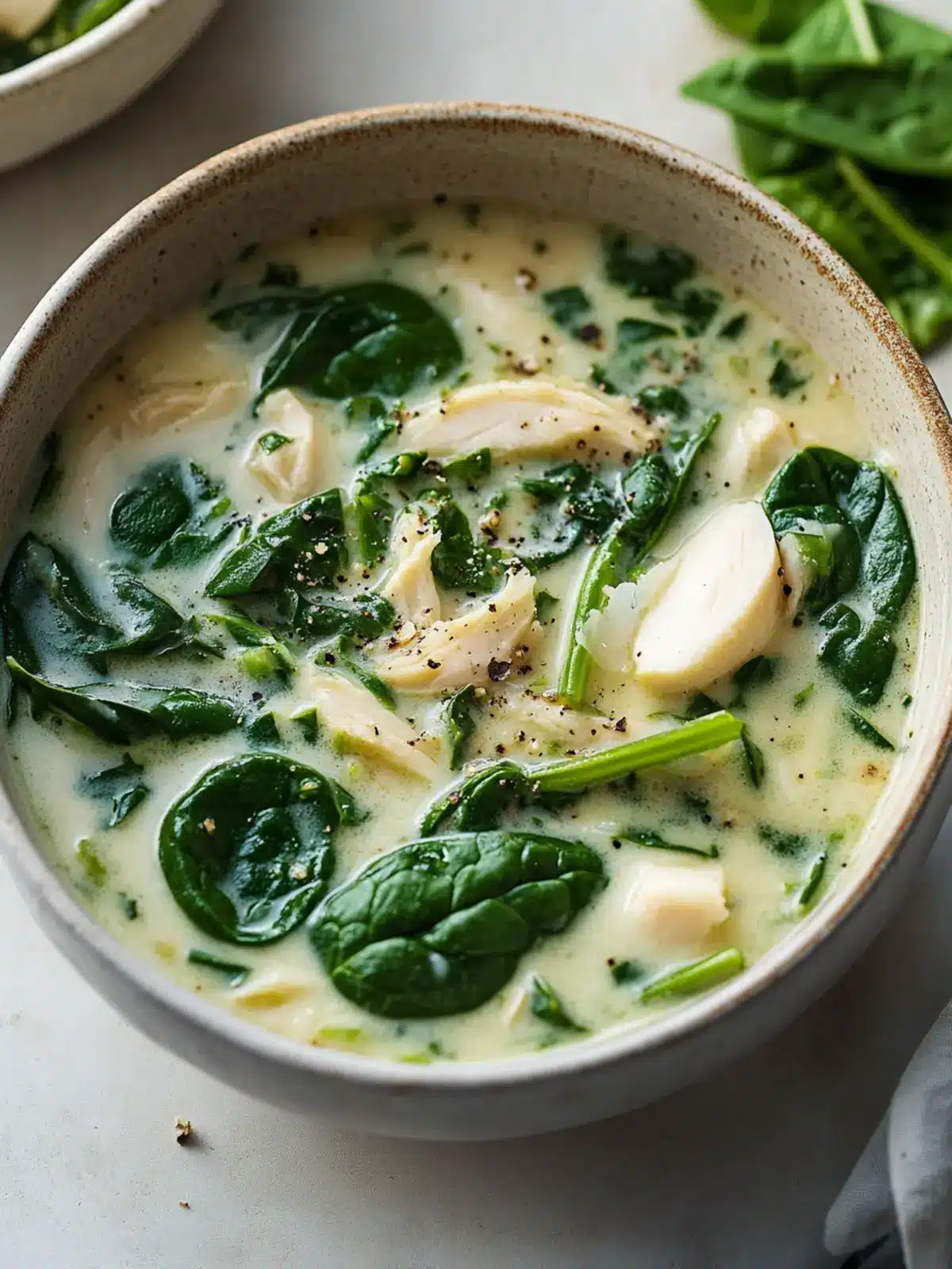 Sahnige Spinat-Artischocken-Weißbohnen-Suppe für Gemütlichkeit 3 Spinat-Artischocken-Weißbohnen-Suppe