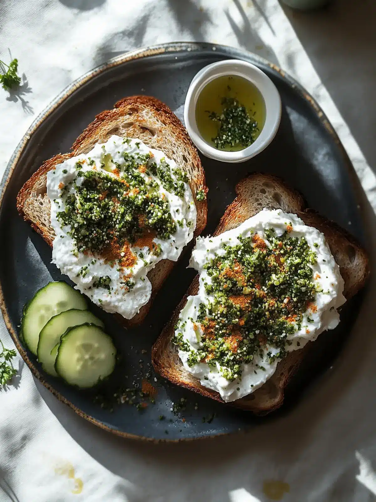 Zaatar auf Toast: Schnelles, köstliches Frühstück mit Knusperwirkung 3 Zataar auf Toast