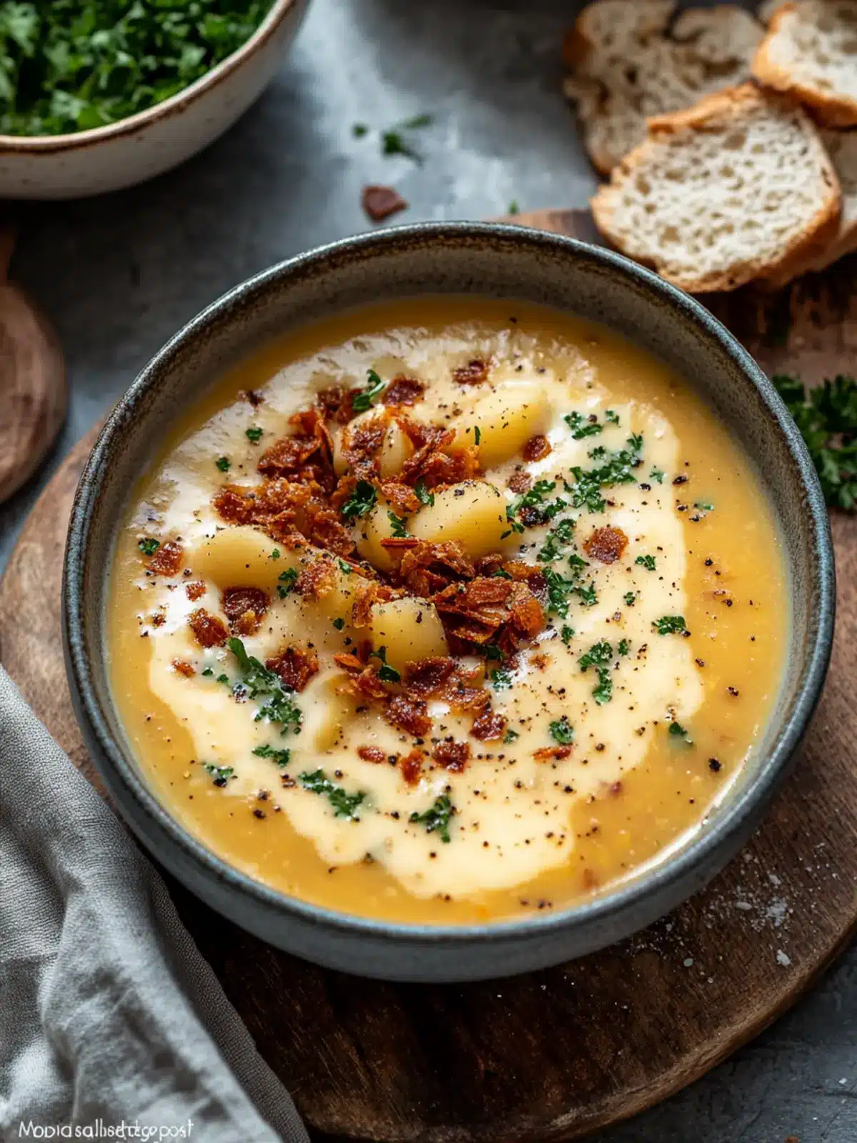 Klassische gefüllte Kartoffelsuppe: Genuss in jedem Löffel 5 Klassische gefüllte Kartoffelsuppe
