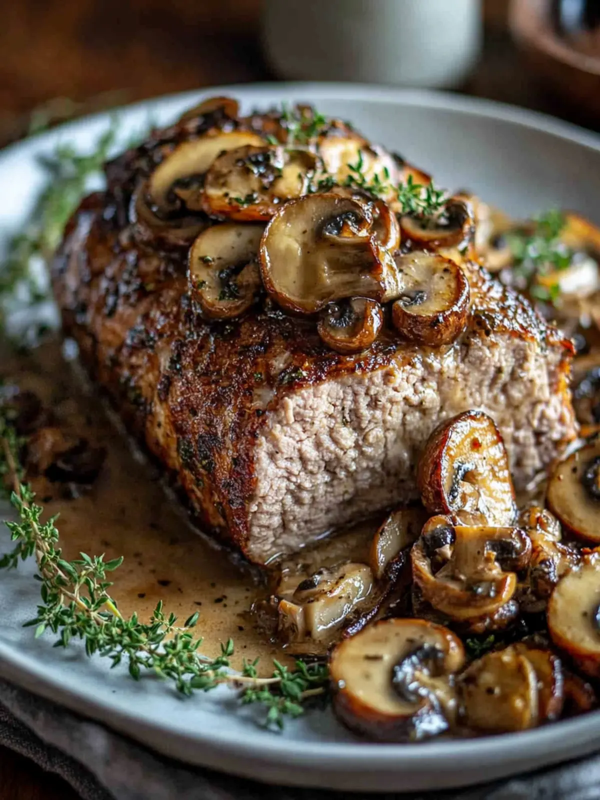 Klassischer Hackbraten mit reichhaltiger Pilzsauce – Der perfekte Seelenwärmer 2 Klassischer Hackbraten mit reichhaltiger Pilzsauce – Komfortnahrung vom Feinsten