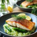 In der Pfanne gebratener Lachsfilet auf grünem Spargelrisotto – Frischer Frühlingsgenuss 41 In der Pfanne gebratener Lachsfilet auf grünem Spargelrisotto